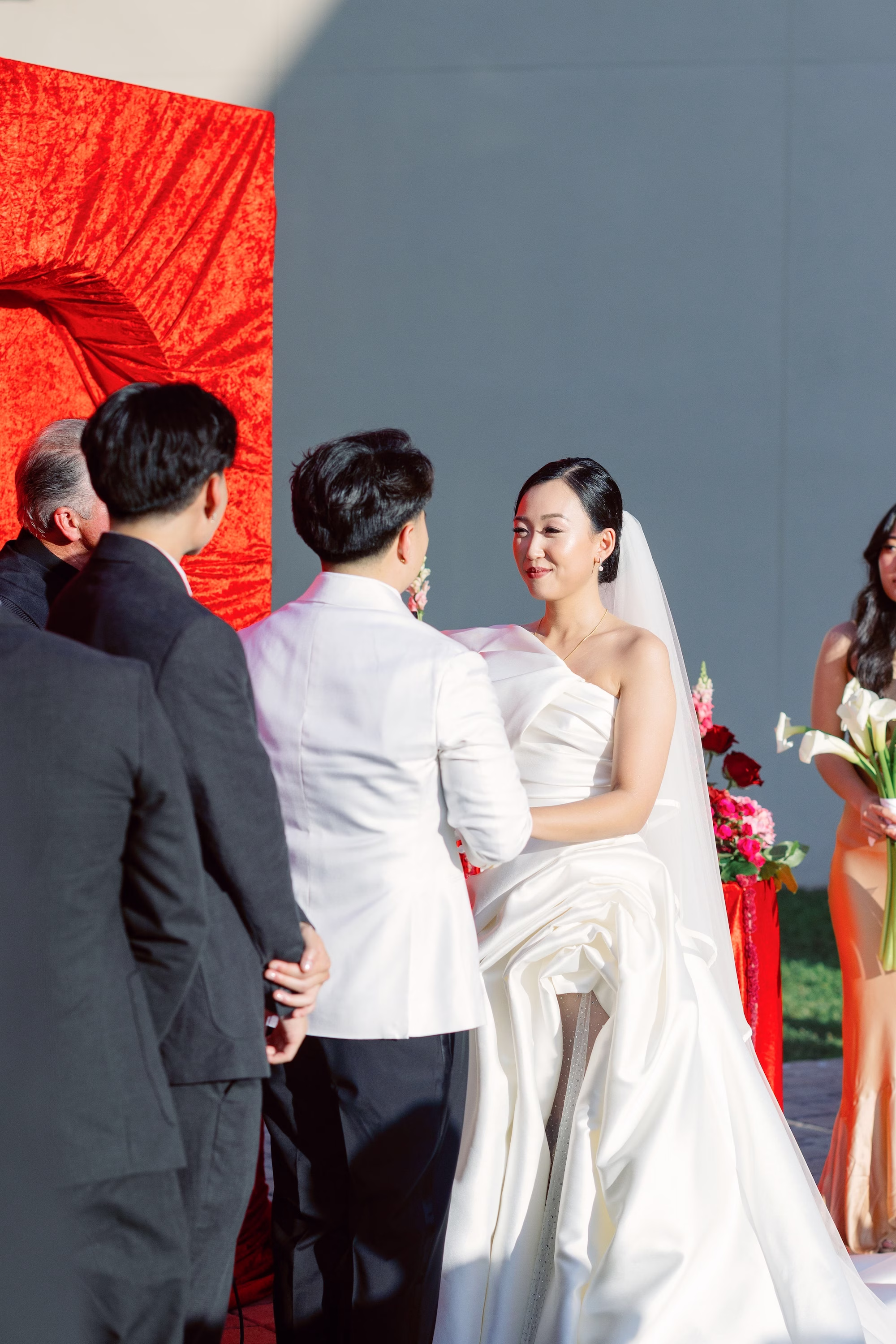 Bride and Groom Wedding Ceremony Portrait | Tampa Bay Hair and Makeup Artist Femme Akoi Beauty Studio