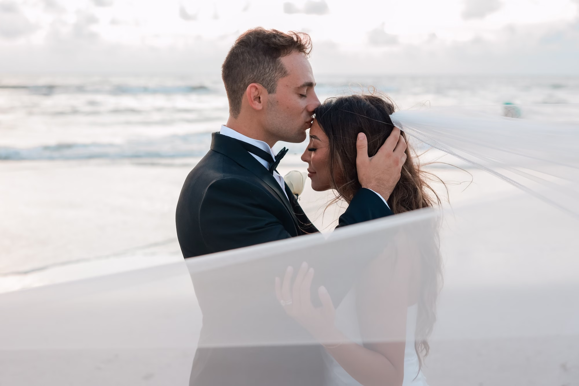 Bride and Groom Wedding Portrait | Clearwater Photographer Lifelong Photography Studio | Event Venue Sandpearl Resort