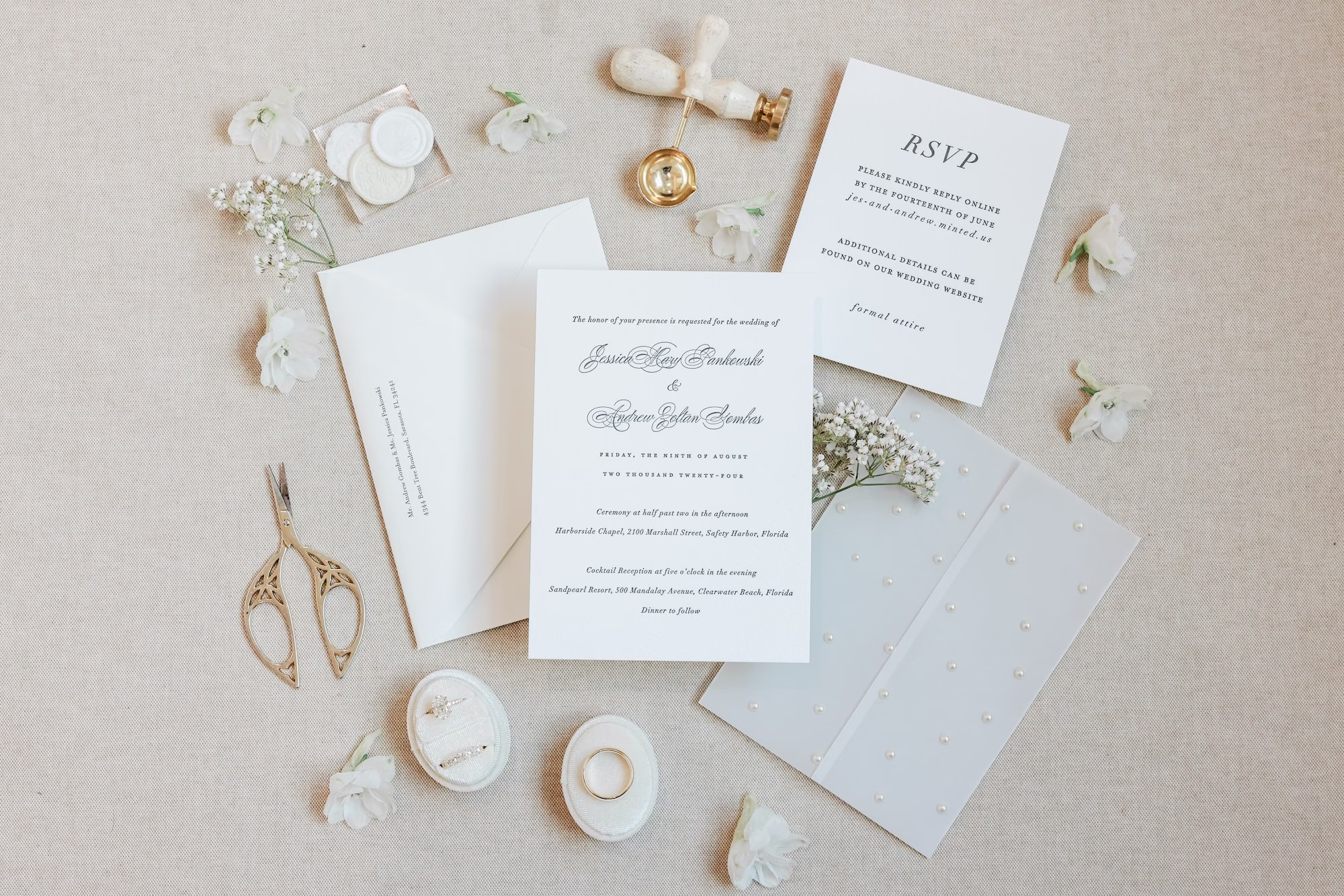 Classic Ivory Wedding invitation Suite Ideas