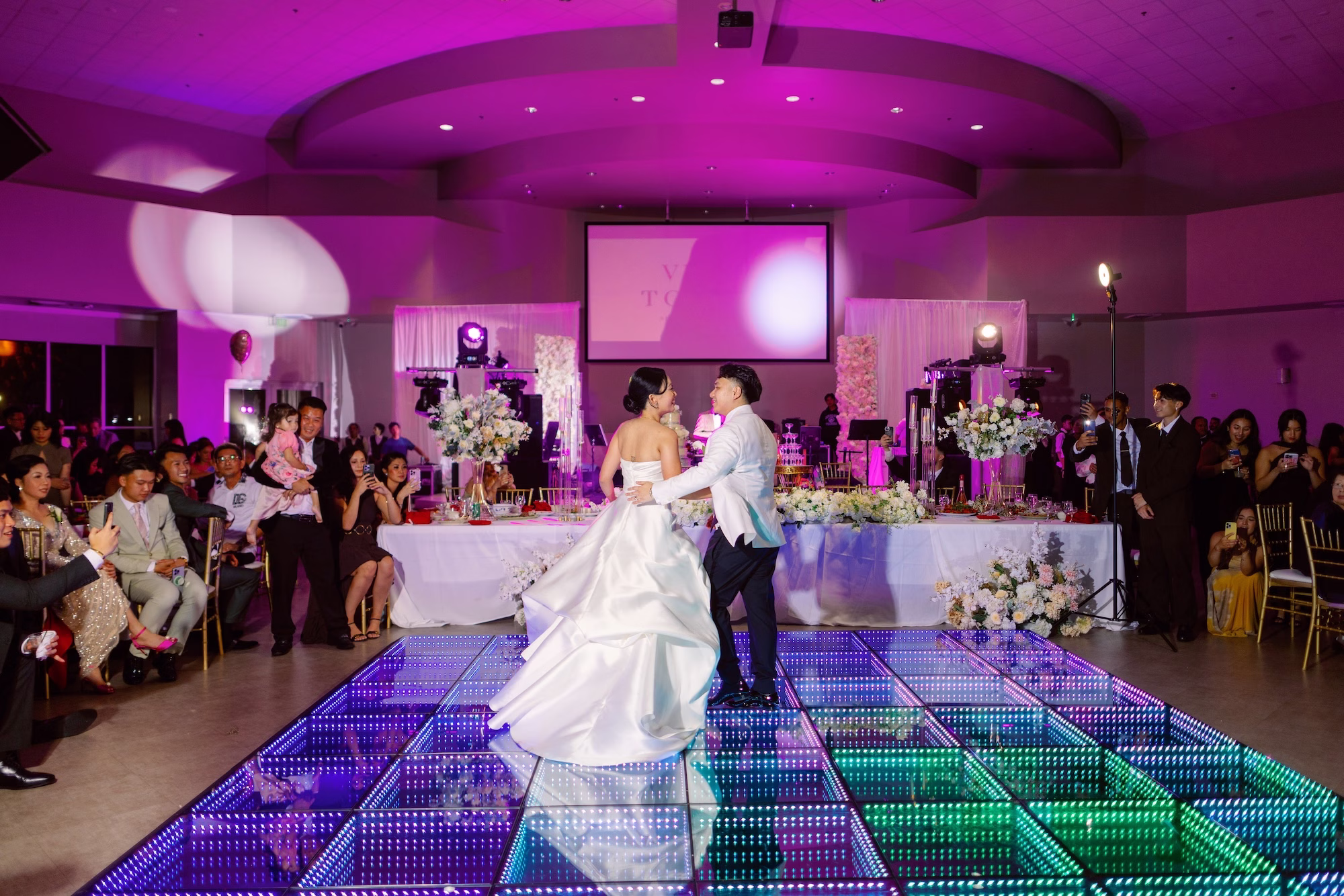 Bride and Groom First Dance Wedding Portrait | Tampa Bay Event Venue Venetian Event Center