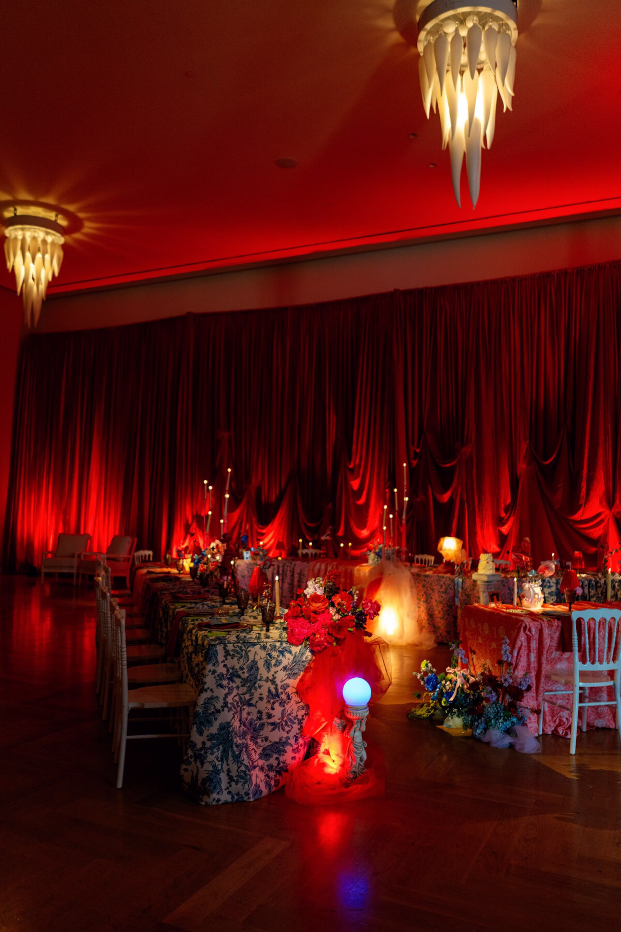 41Whimsical Red Las Vegas Pink Pony Club Inspired Wedding Tampa Venue Hotel Haya - Bold and Vibrant Same-Sex Ybor City Wedding Inspiration | Hotel Haya Whimsical Red Las Vegas Pink Pony Club Wedding Reception Decor Ideas | Tampa Bay Event Venue Hotel Haya | Planner Wilder Mind Events | Lighting Tampa Bay DJ Co