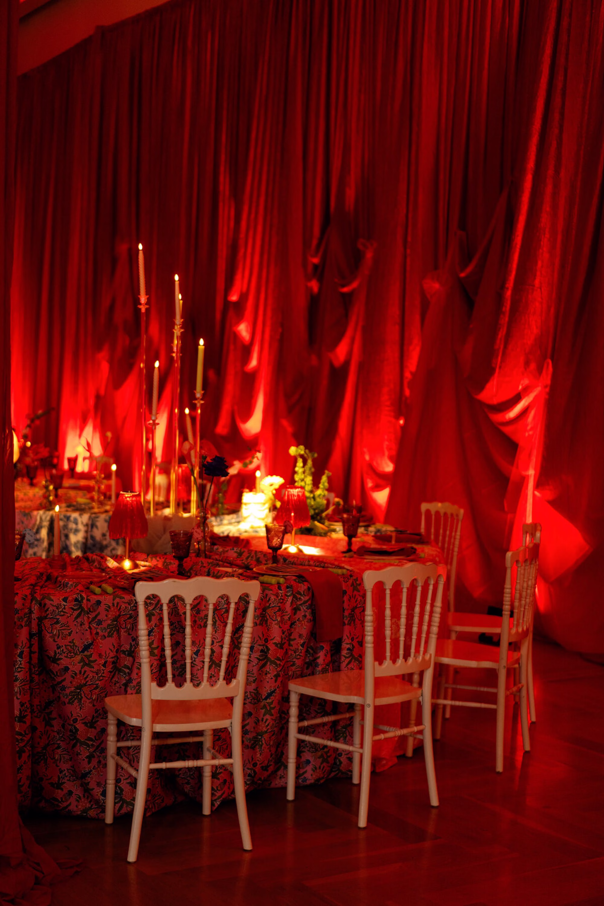 47Whimsical Red Las Vegas Pink Pony Club Inspired Wedding - Bold and Vibrant Same-Sex Ybor City Wedding Inspiration | Hotel Haya Whimsical Red Las Vegas Pink Pony Club Wedding Reception Decor Ideas