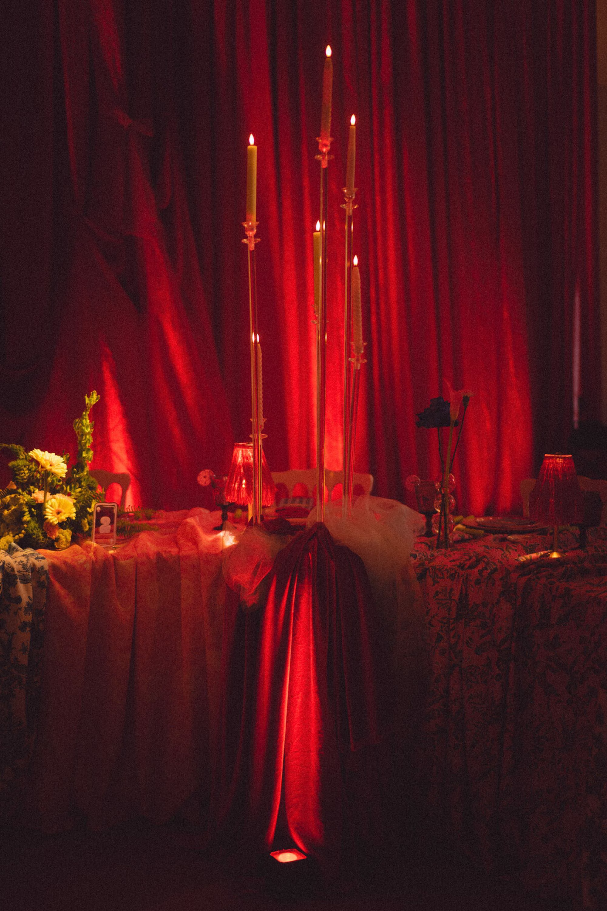 52Whimsical Red Las Vegas Pink Pony Club Inspired Wedding - Bold and Vibrant Same-Sex Ybor City Wedding Inspiration | Hotel Haya Whimsical Red Las Vegas Pink Pony Club Wedding Reception Decor Ideas