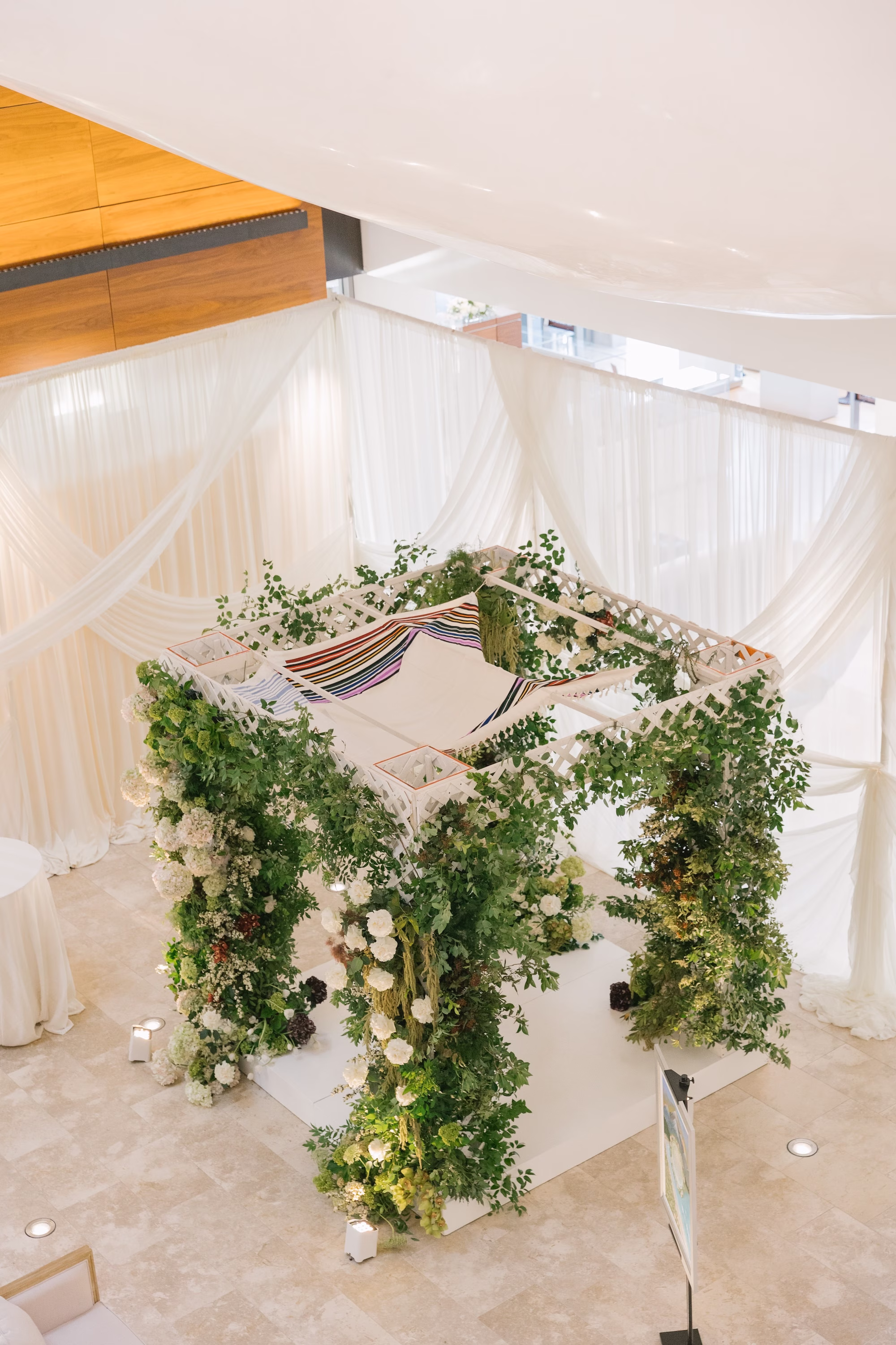 Traditional Jewish Wedding Ceremony Chuppah of Lush Green Foliage and White Hydrangeas and Roses Ideas | St Pete Planner Stelloccasions Weddings and Events
