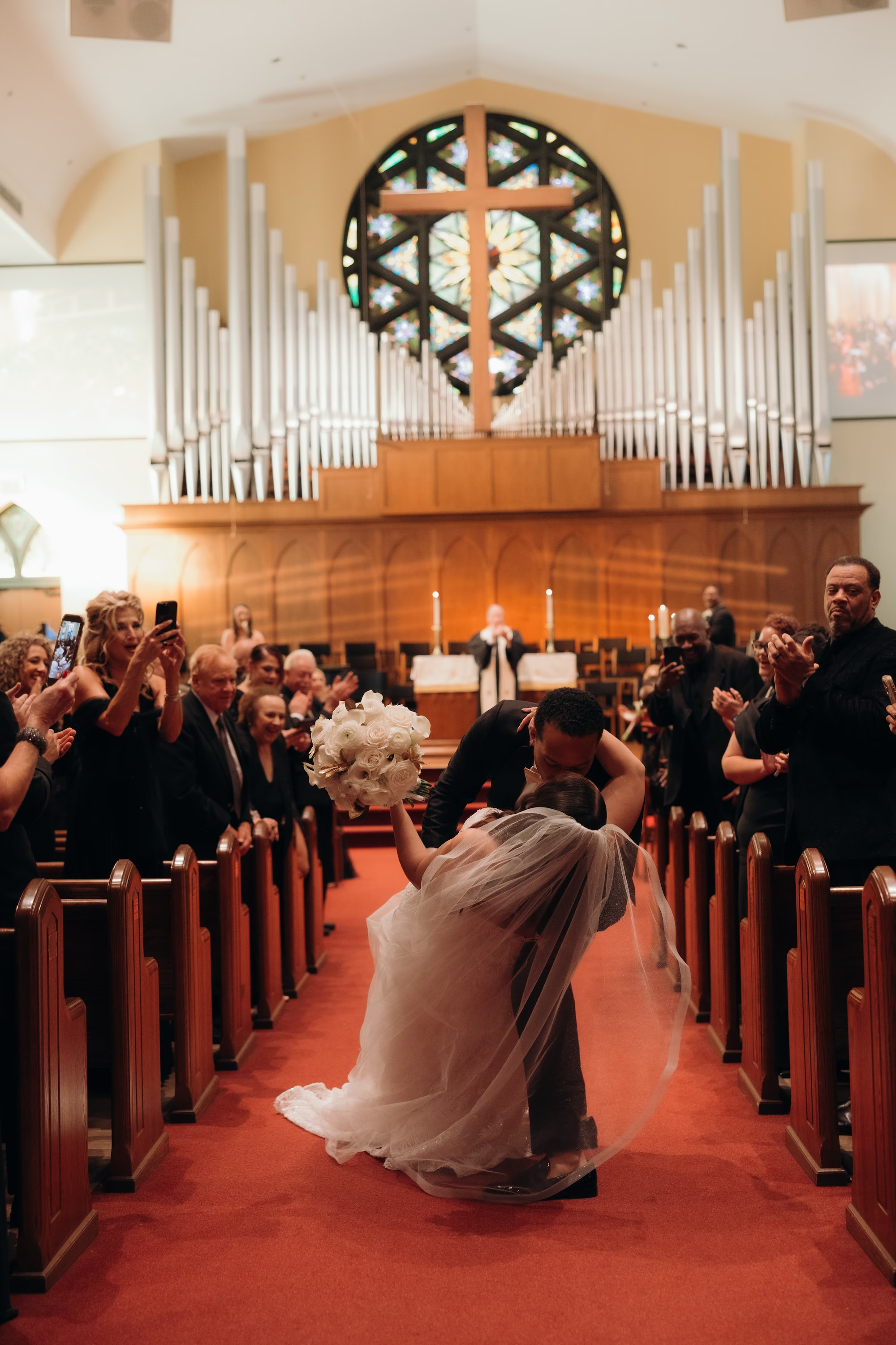 11Vintage Black White and Gold Wedding Inspiration Tampa Venue Hyde Park United Methodist Church