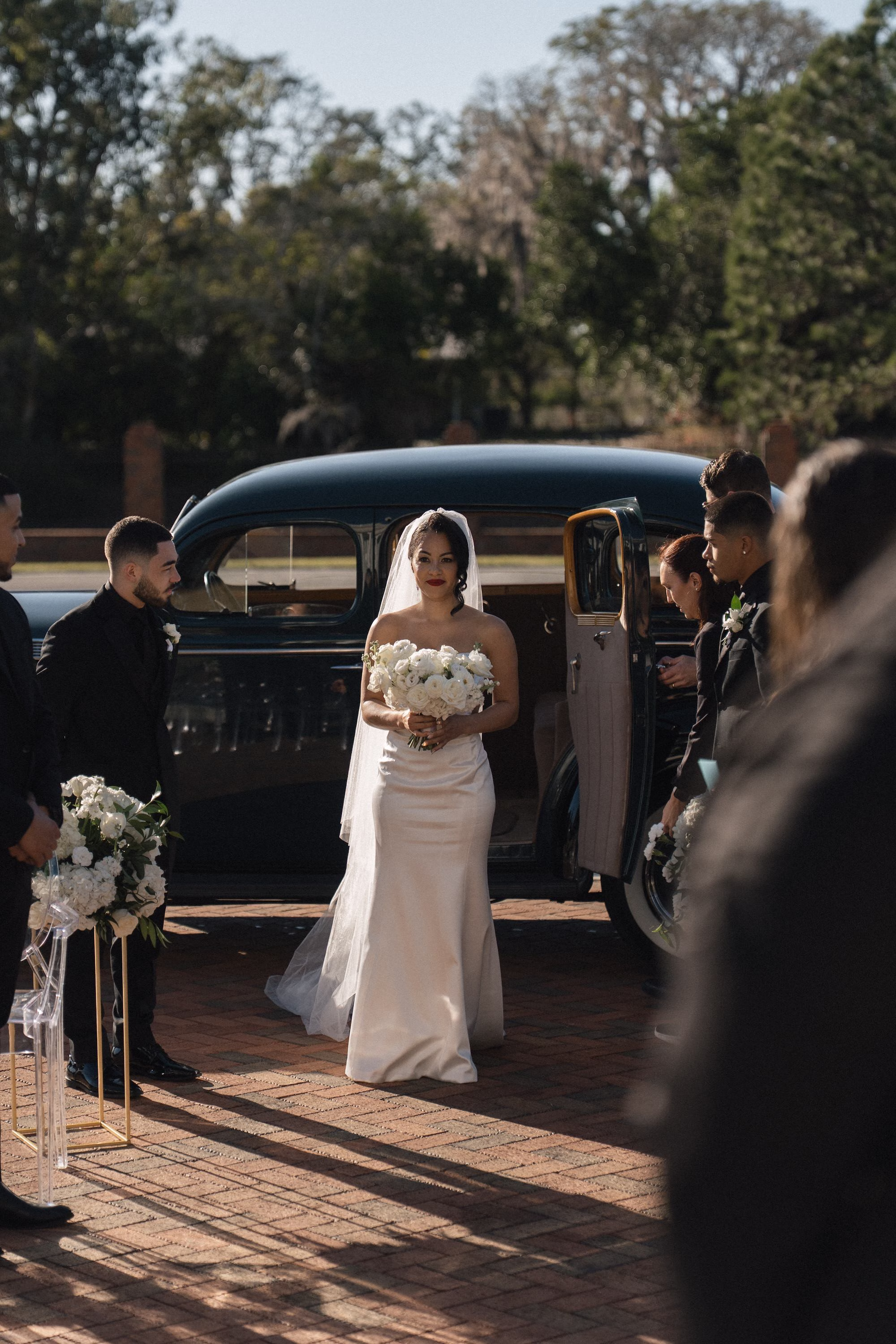 18Timeless Black and Wedding New Years Eve Wedding Ideas - Timeless Black and White Tarpon Springs Wedding | Whitehurst Gallery Bride Walking Down Wedding Ceremony Aisle Wedding Portrait | Tampa Bay Photographer Amber Yonker Photography