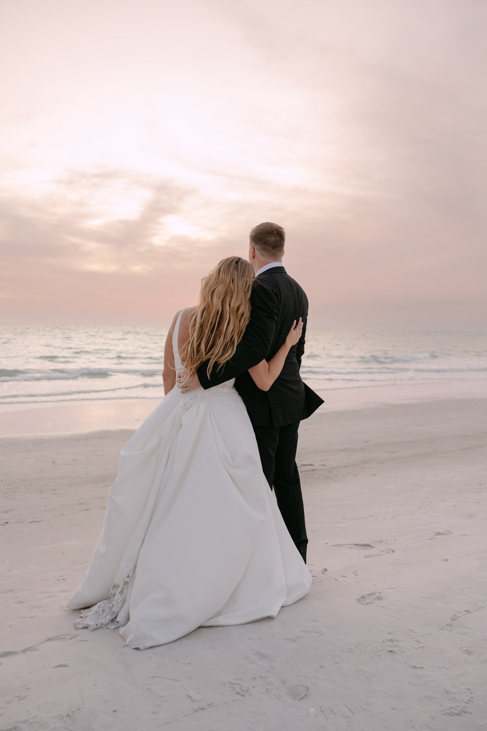 25Lux Romantic Blush Ivory and Blue Florida Wedding Inspiration - Romantic Pastel St. Pete Beach Wedding | The Don CeSar Bride and Groom Wedding Portrait