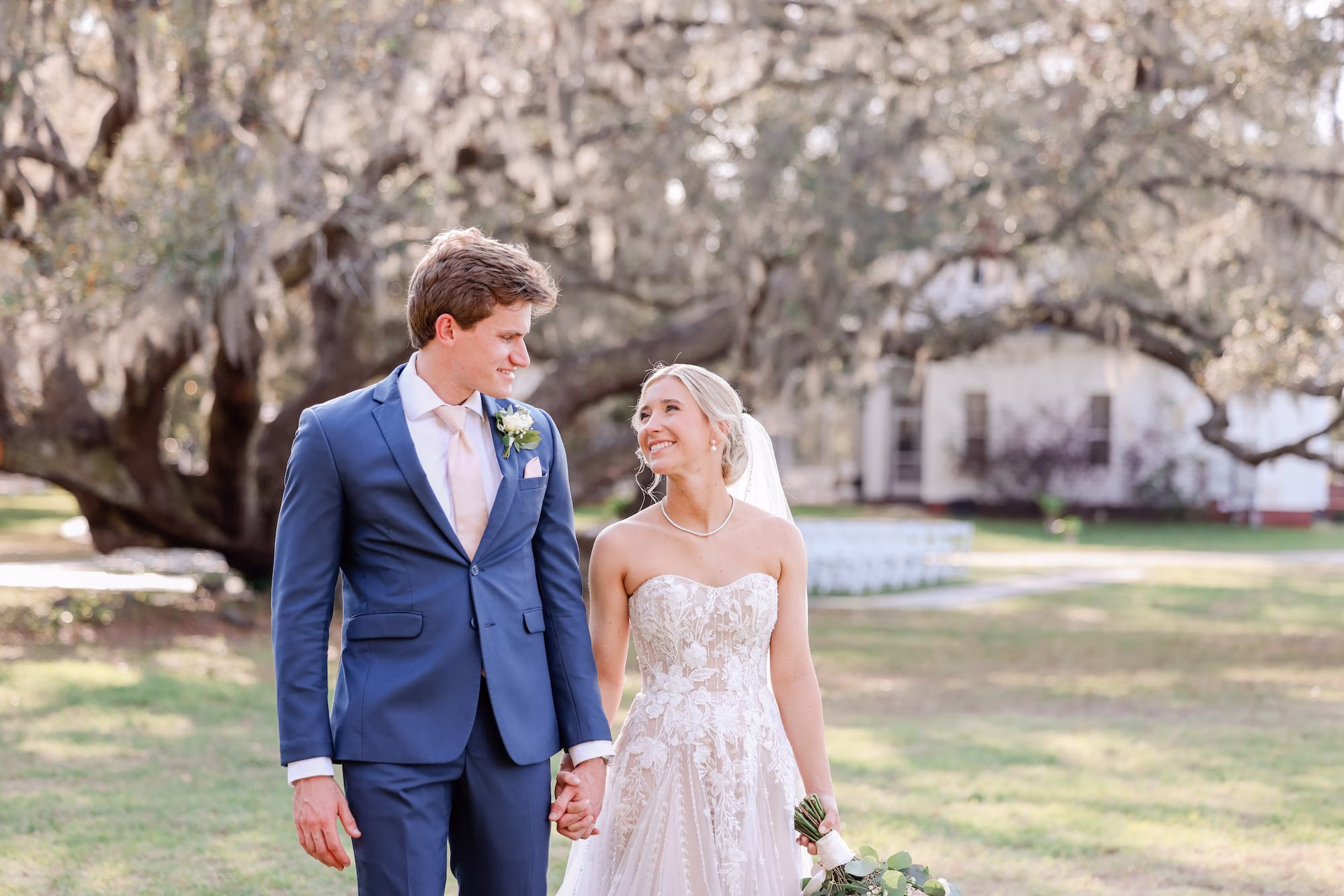 Bride and Groom Wedding Portrait | Classic Natural Bridal Makeup and Low Bun Bridal Hair Inspiration | Tampa Hair and Makeup Adore Bridal | Clearwater Photographer Lifelong Photography Studio