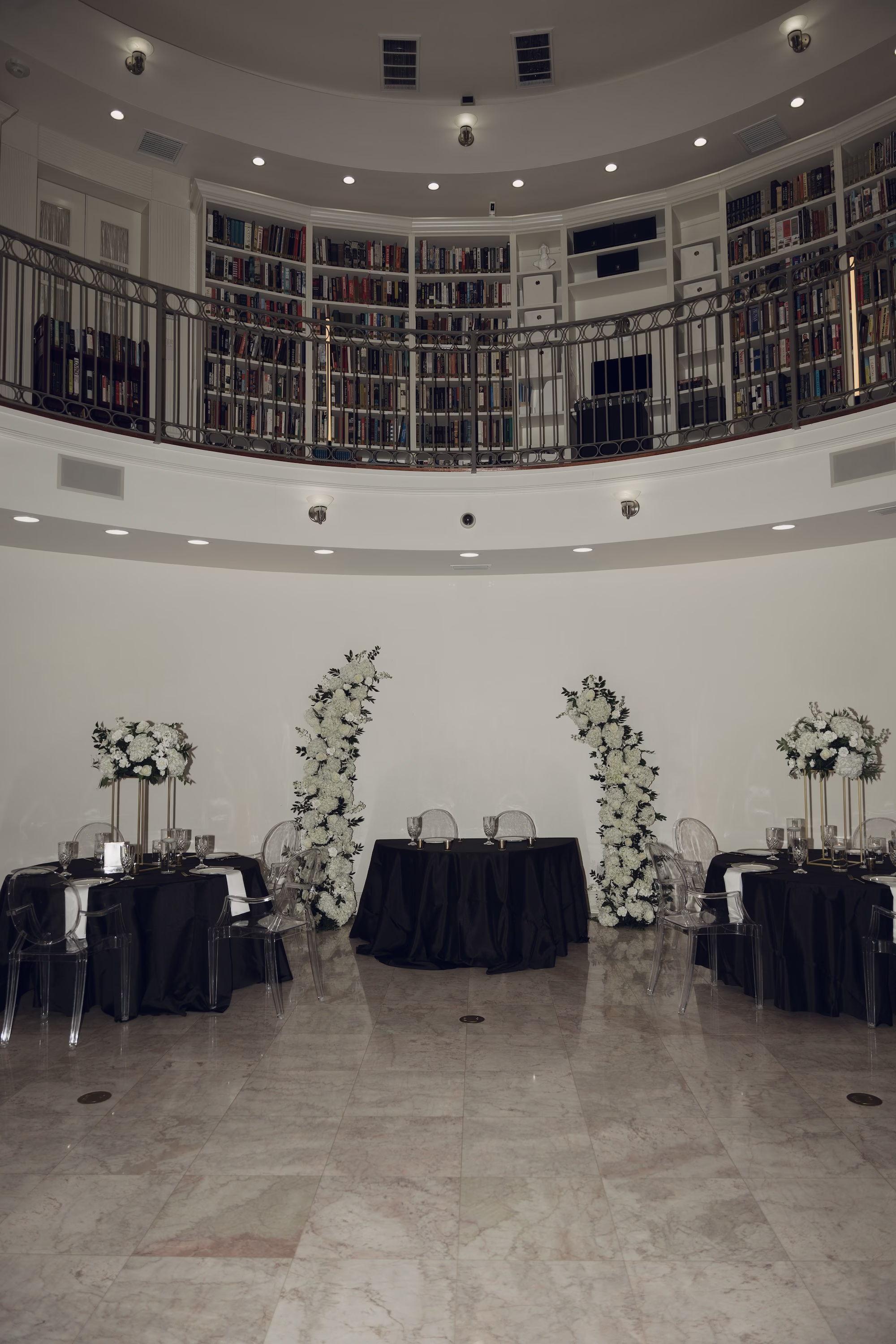 37Timeless Black and Wedding New Years Eve Wedding Ideas Tarpon Springs Venue Whitehurst Gallery - Timeless Black and White Tarpon Springs Wedding | Whitehurst Gallery Bride and Groom Wedding Ceremony Vow Exchange Wedding Portrait | Intimate Black and White Florida New Years Eve Wedding Reception Decor Inspiration | Monochromatic White Florals in Greenery Flower Arrangement Reception Decor Ideas | Tarpon Springs Event Venue Whitehurst Gallery