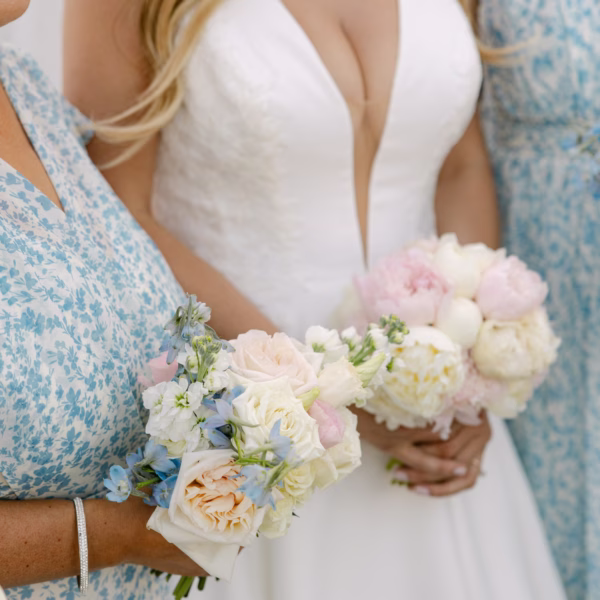 5Lux Romantic Blush Ivory and Blue Florida Wedding Inspiration - Romantic Pastel St. Pete Beach Wedding | The Don CeSar Lux Romantic Blush, White, and Blue Wedding Bouquet Ideas | Tampa Bay Florist Bruce Wayne Florals