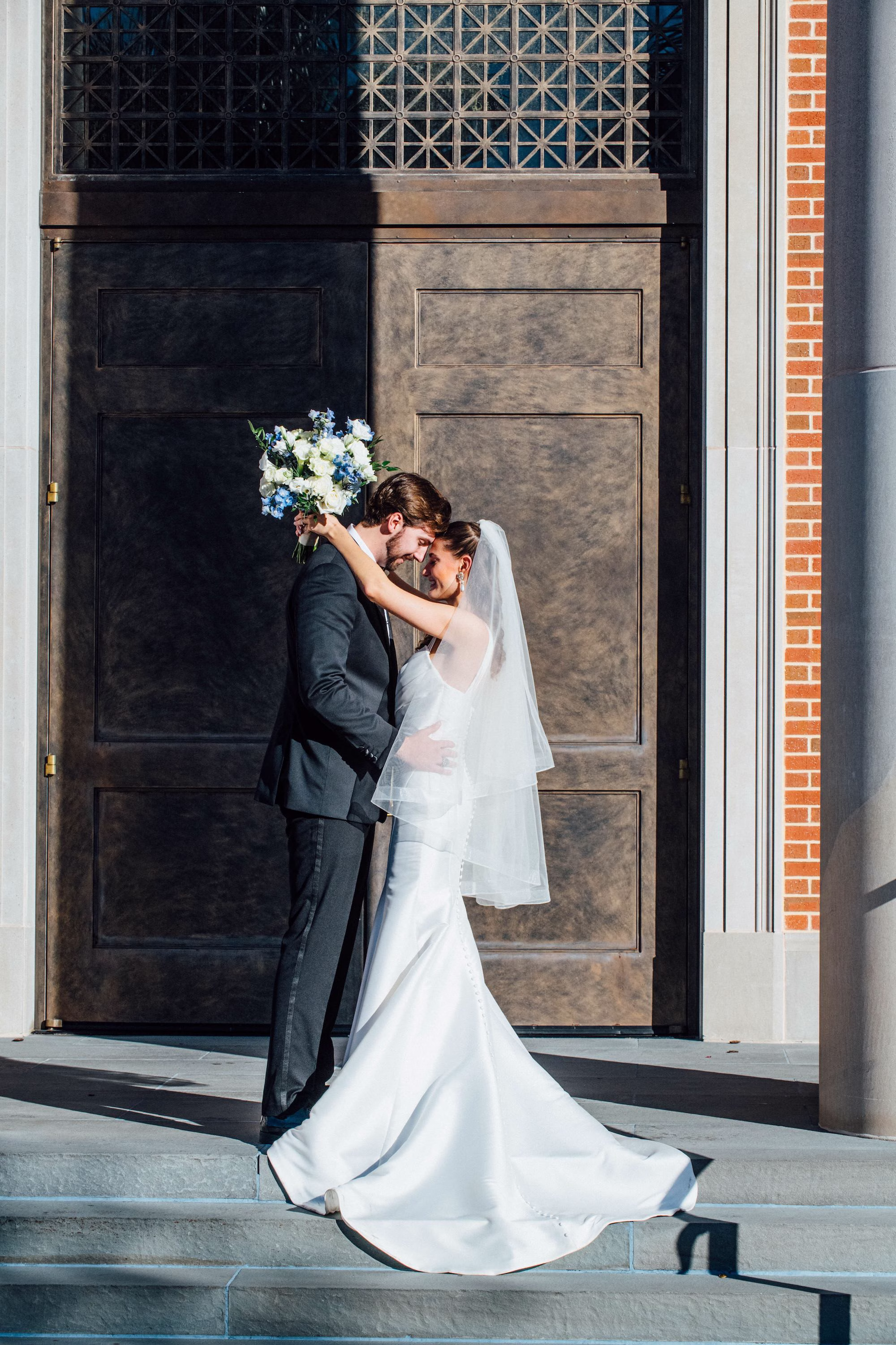 16Elegant Blue Coastal Waterfront Florida Wedding Ideas - Elegant Blue and White Tampa Wedding | The CURRENT Bride and Groom Wedding Portrait