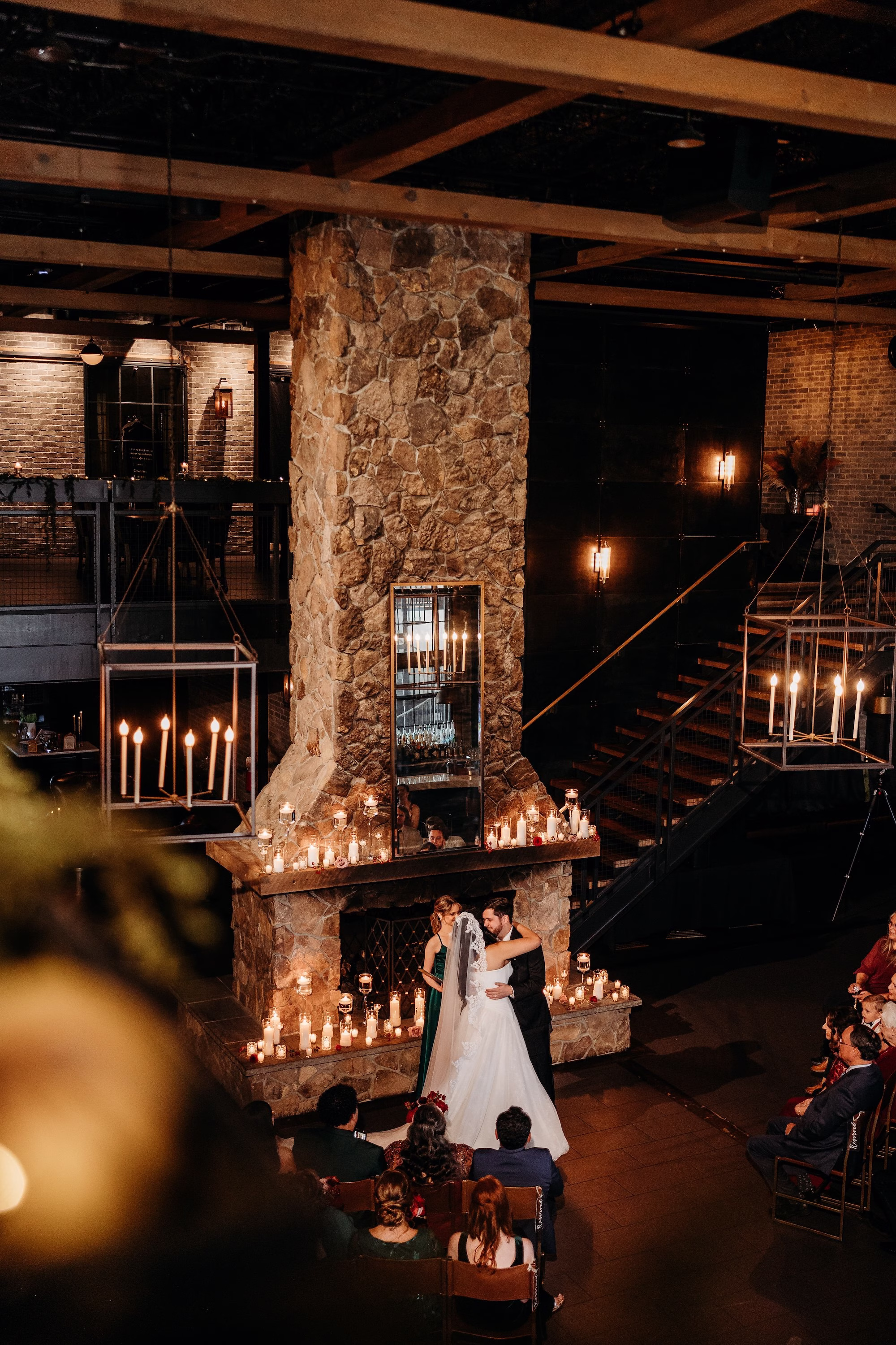 17Moody Green and Red Wedding Inspiration St Pete Venue Urban Stillhouse