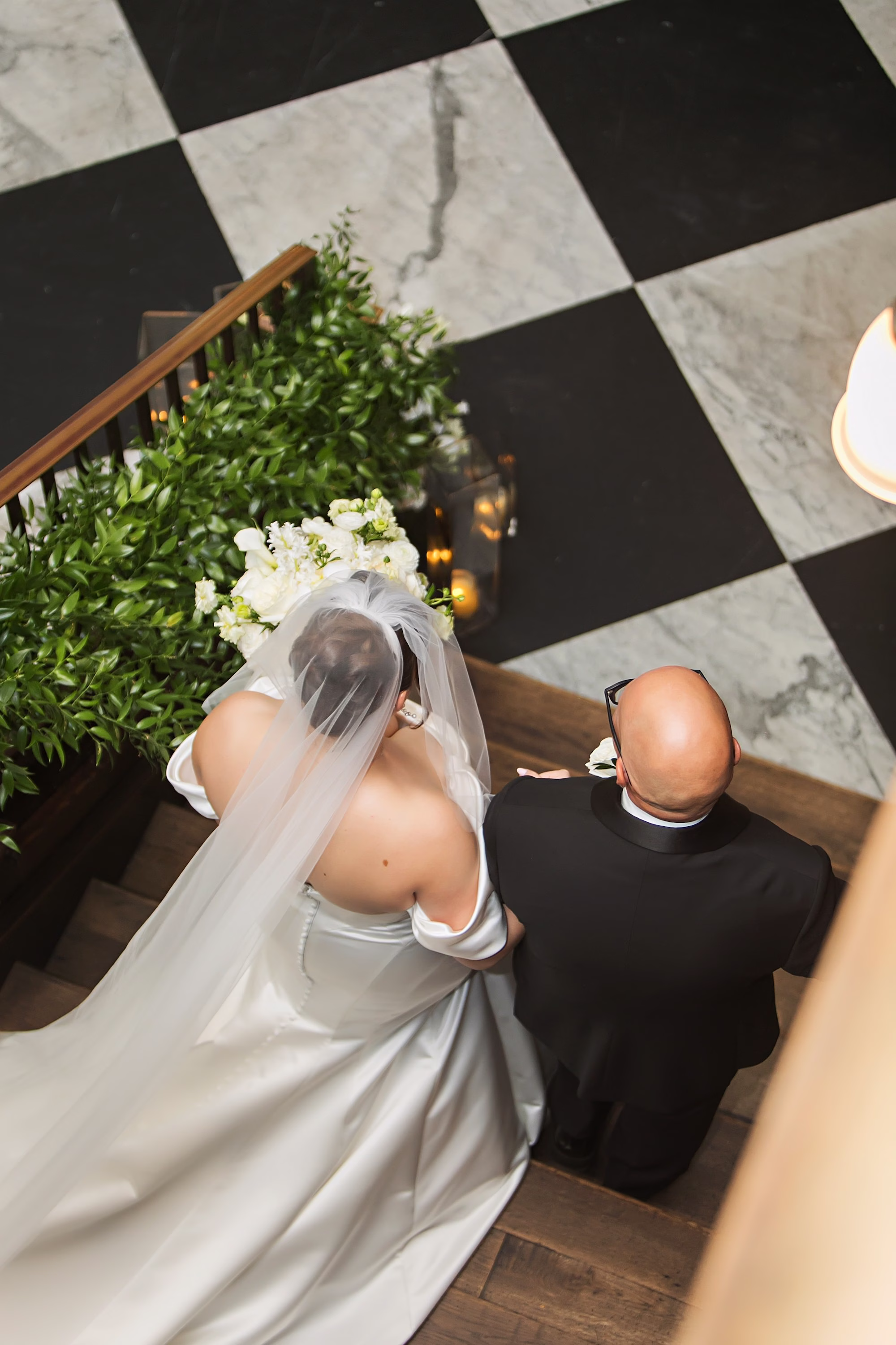Bride and Father Walking Down Wedding Ceremony Aisle | Tampa Bay Photographer Limelight Photography