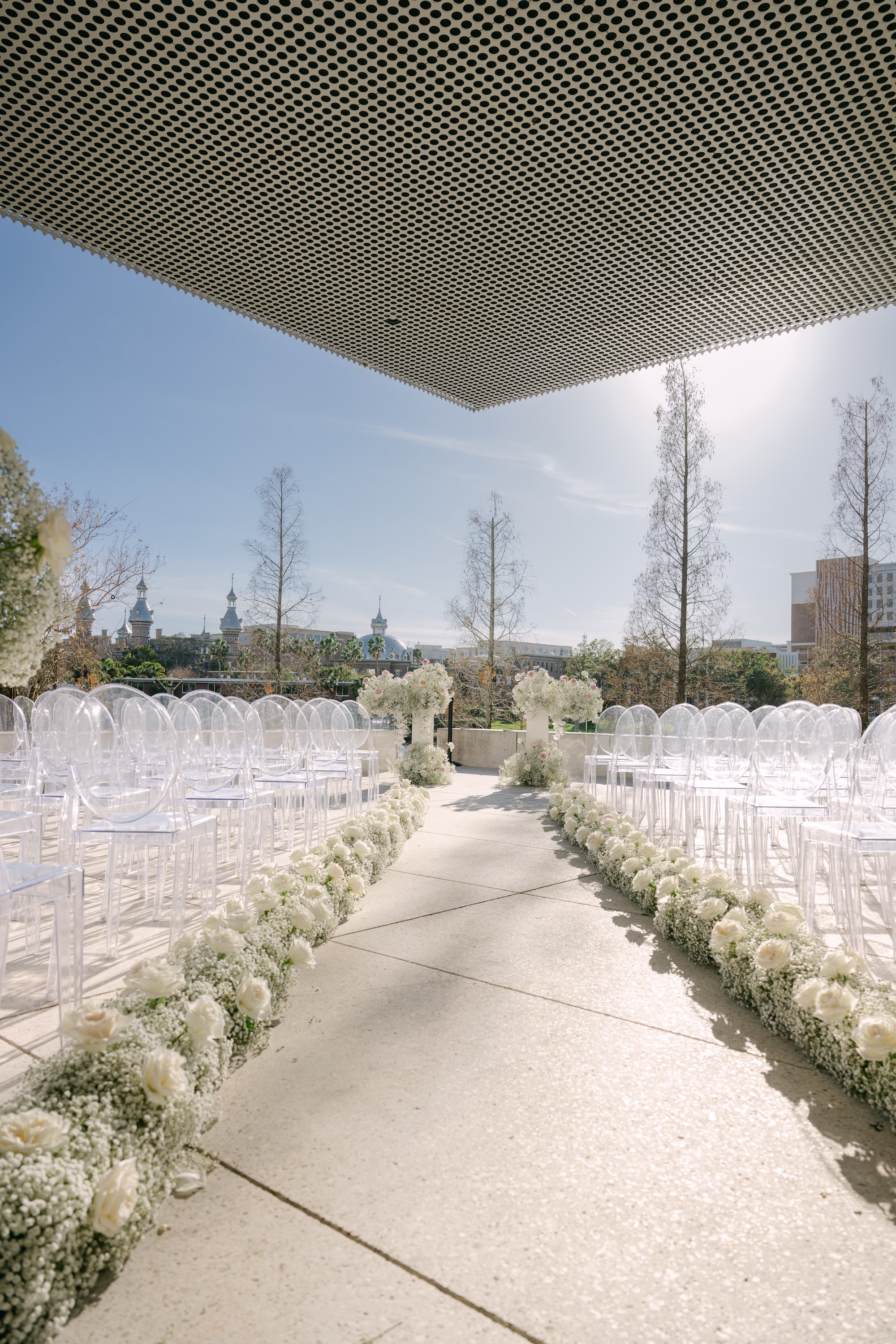 20Timeless Black and White Wedding Inspiration Venue Tampa Museum of Art - Modern Black and White Wedding | Tampa Museum of Art Timeless Black and White Wedding Ceremony Decor Ideas | Tampa Bay Event Venue Tampa Museum of Art | Florist Save The Date Florida | Kate Ryan Event Rentals