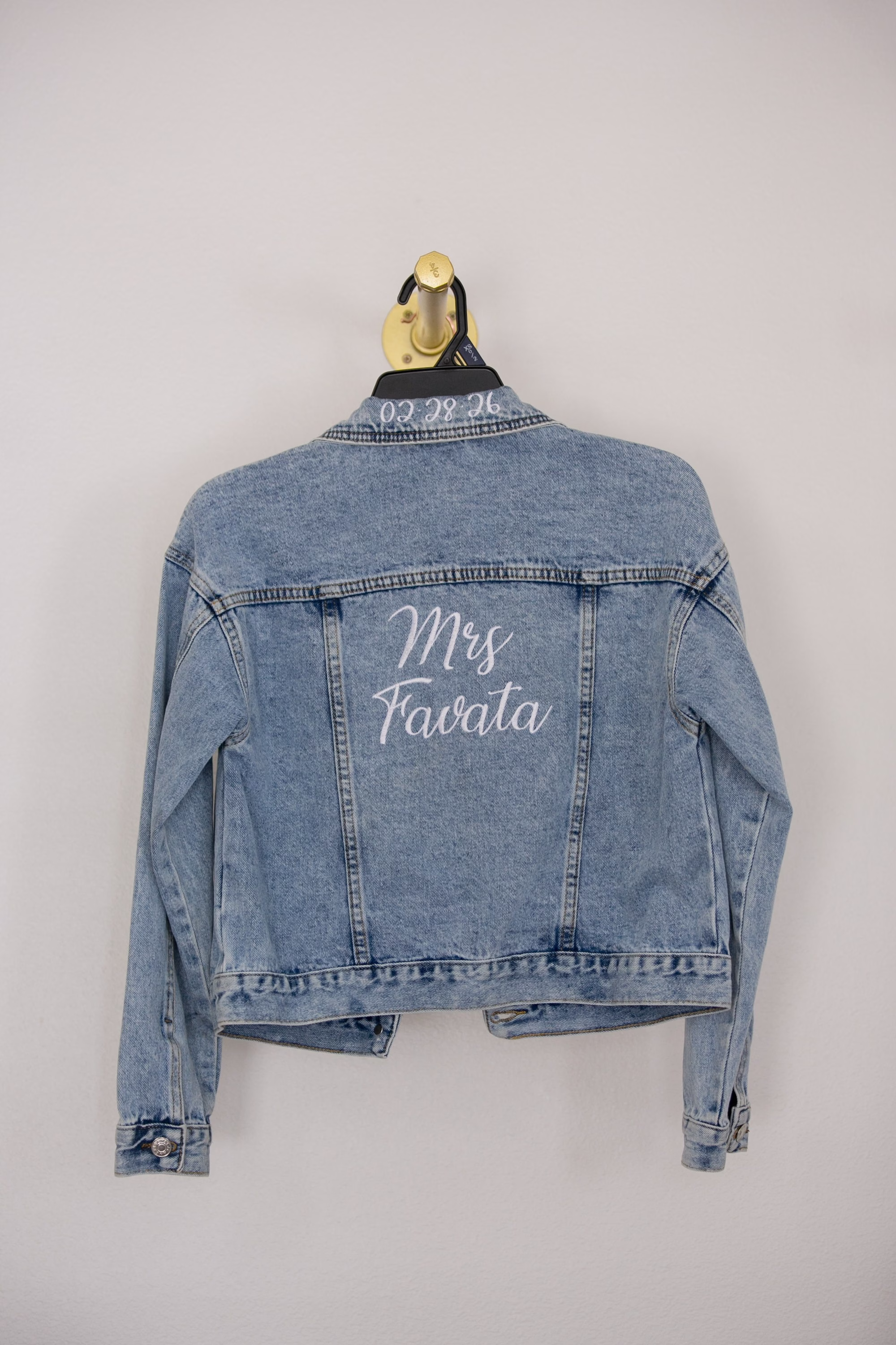 2Elegant Dusty Blue Rustic Wedding Ideas - Ivory and Dusty Blue Rustic Wedding | Lithia Acres Barn Custom Bridal Wedding Day Jean Jacket Inspiration