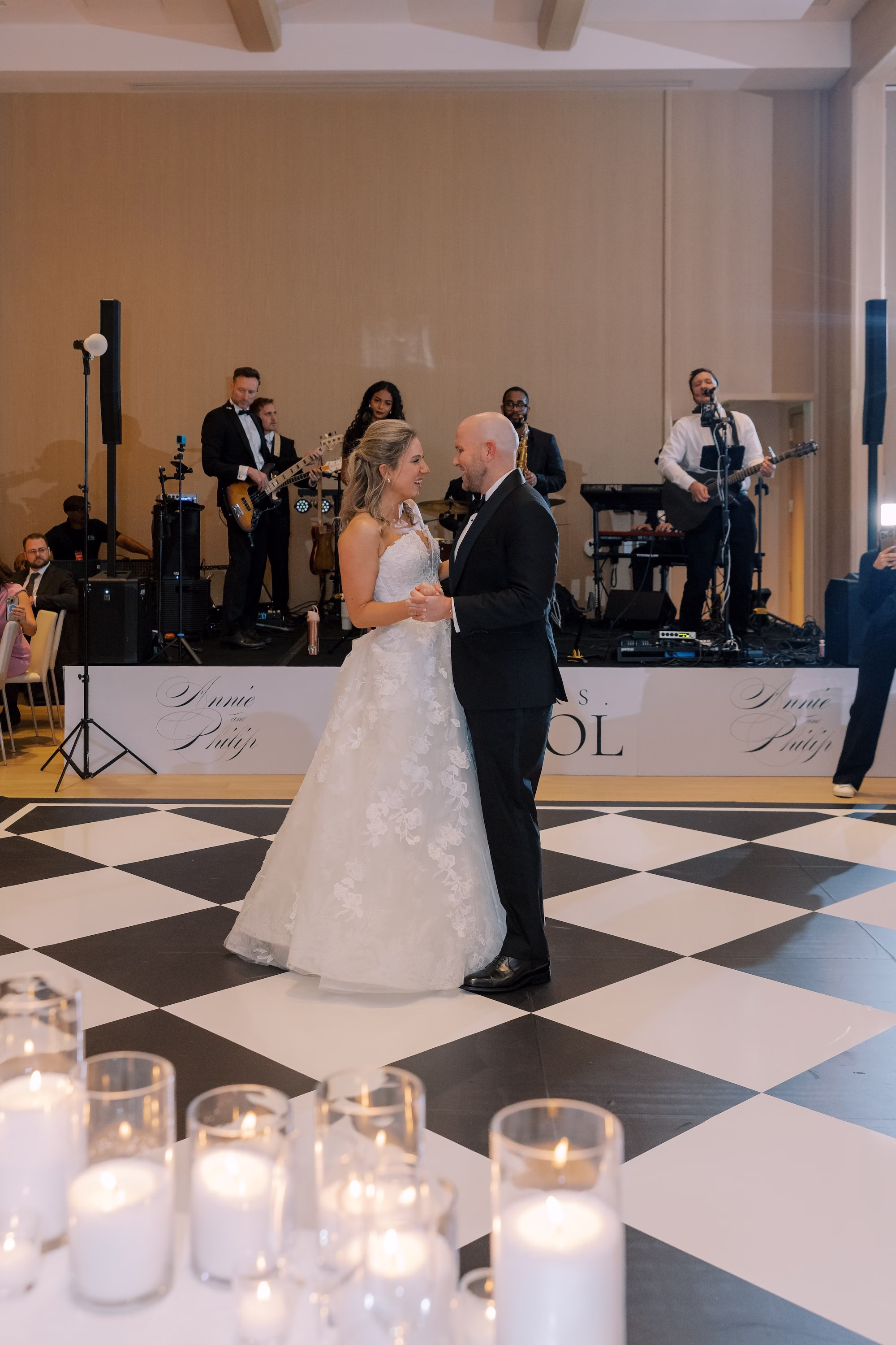 Bride and Groom First Dance Wedding Portrait