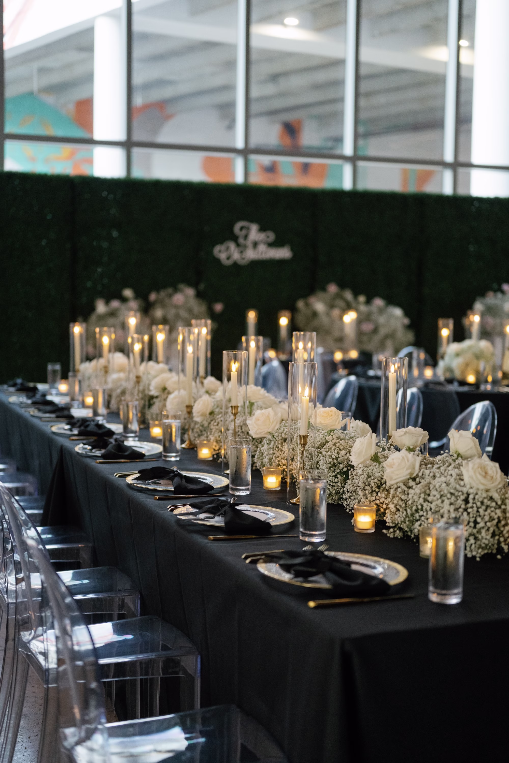 35Timeless Black and White Wedding Inspiration - Modern Black and White Wedding | Tampa Museum of Art Timeless Black and White Wedding Reception Tablescape Decor Inspiration | Tampa Bay Kate Ryan Event Rentals | Florist Save The Date Florida