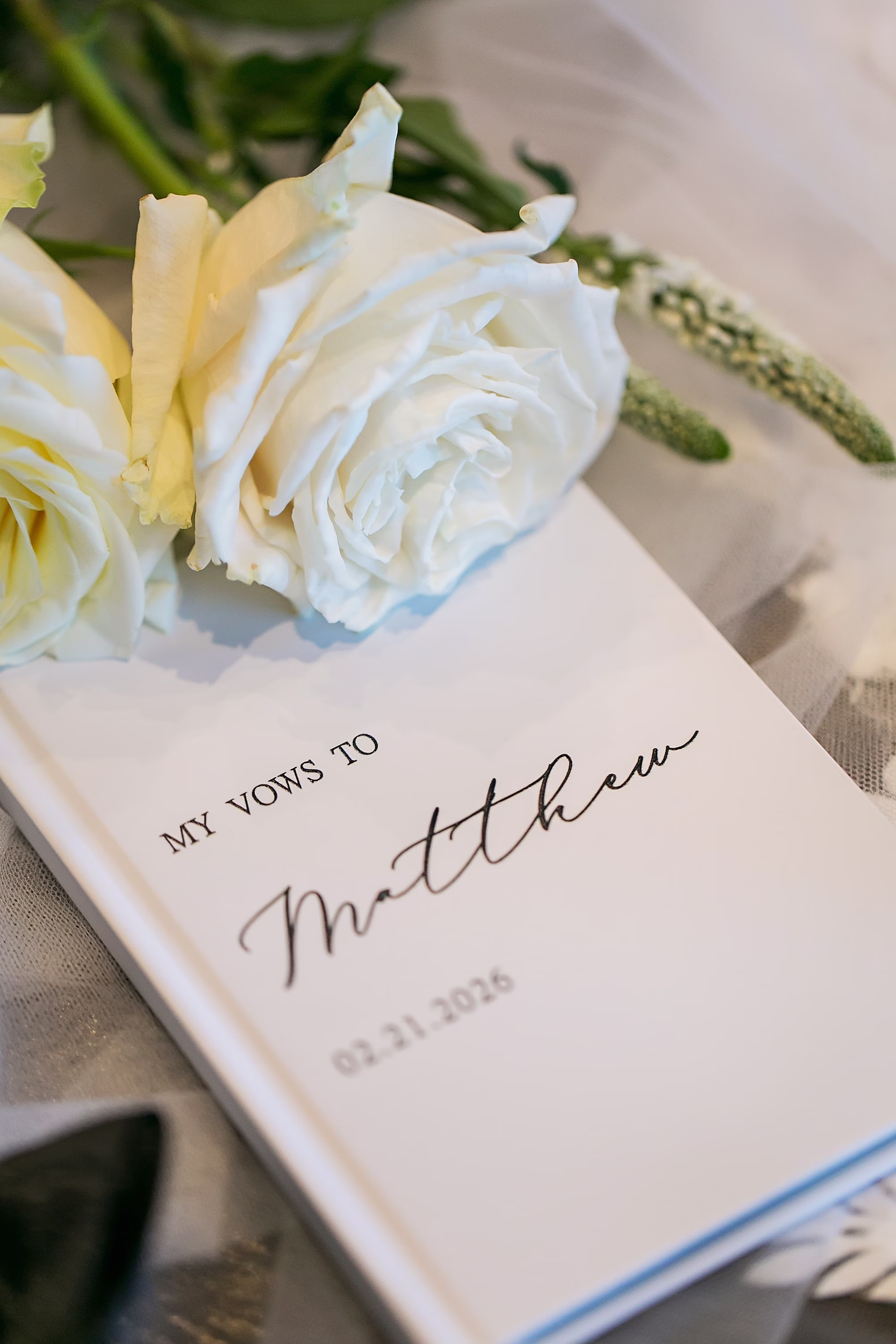 Timeless Black and White Personal Wedding Ceremony Vow Book Inspiration