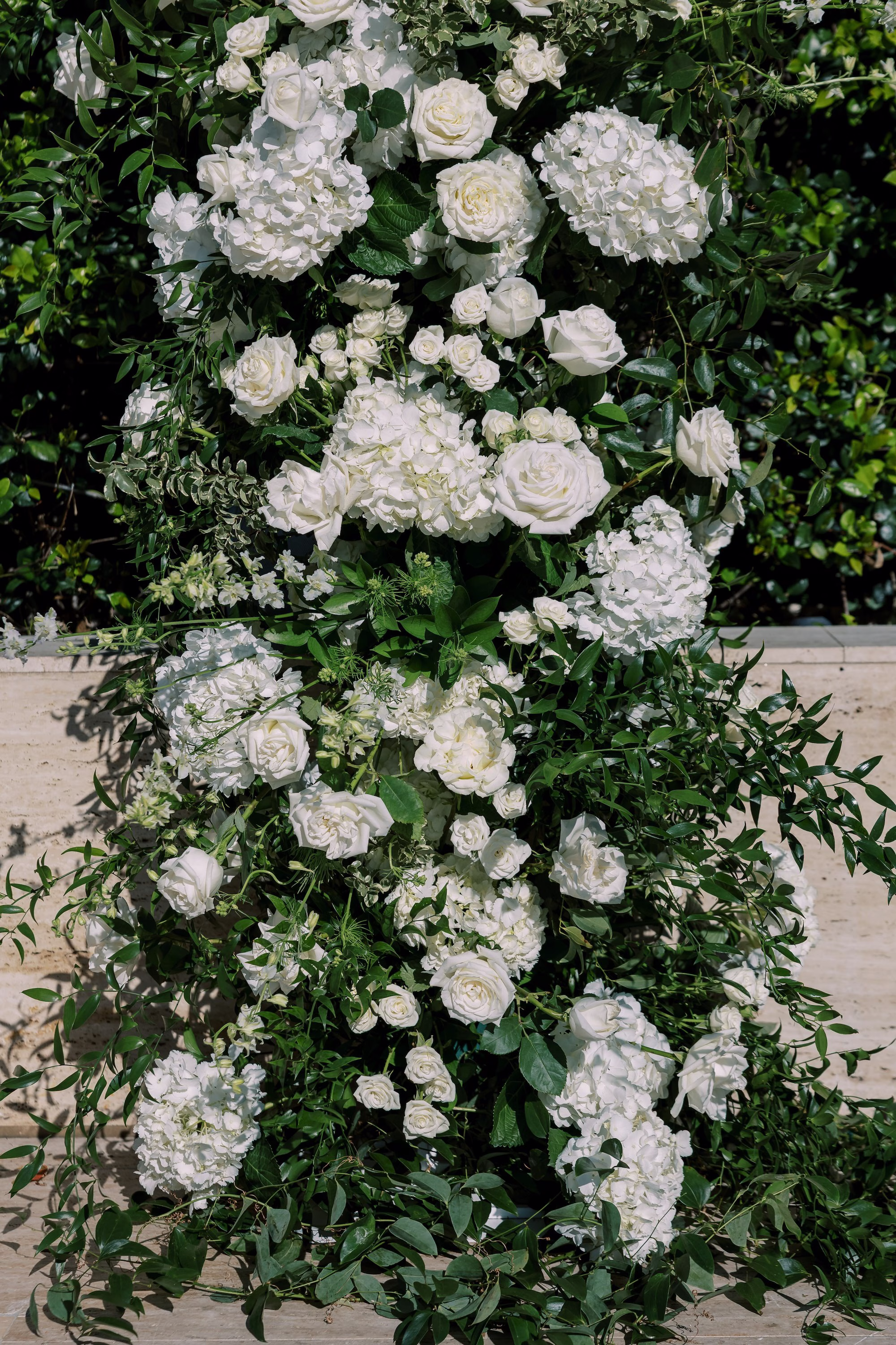 Timeless Black and White Wedding Ceremony Flower Decor Ideas | Tampa Bay Florist Bruce Wayne Florals