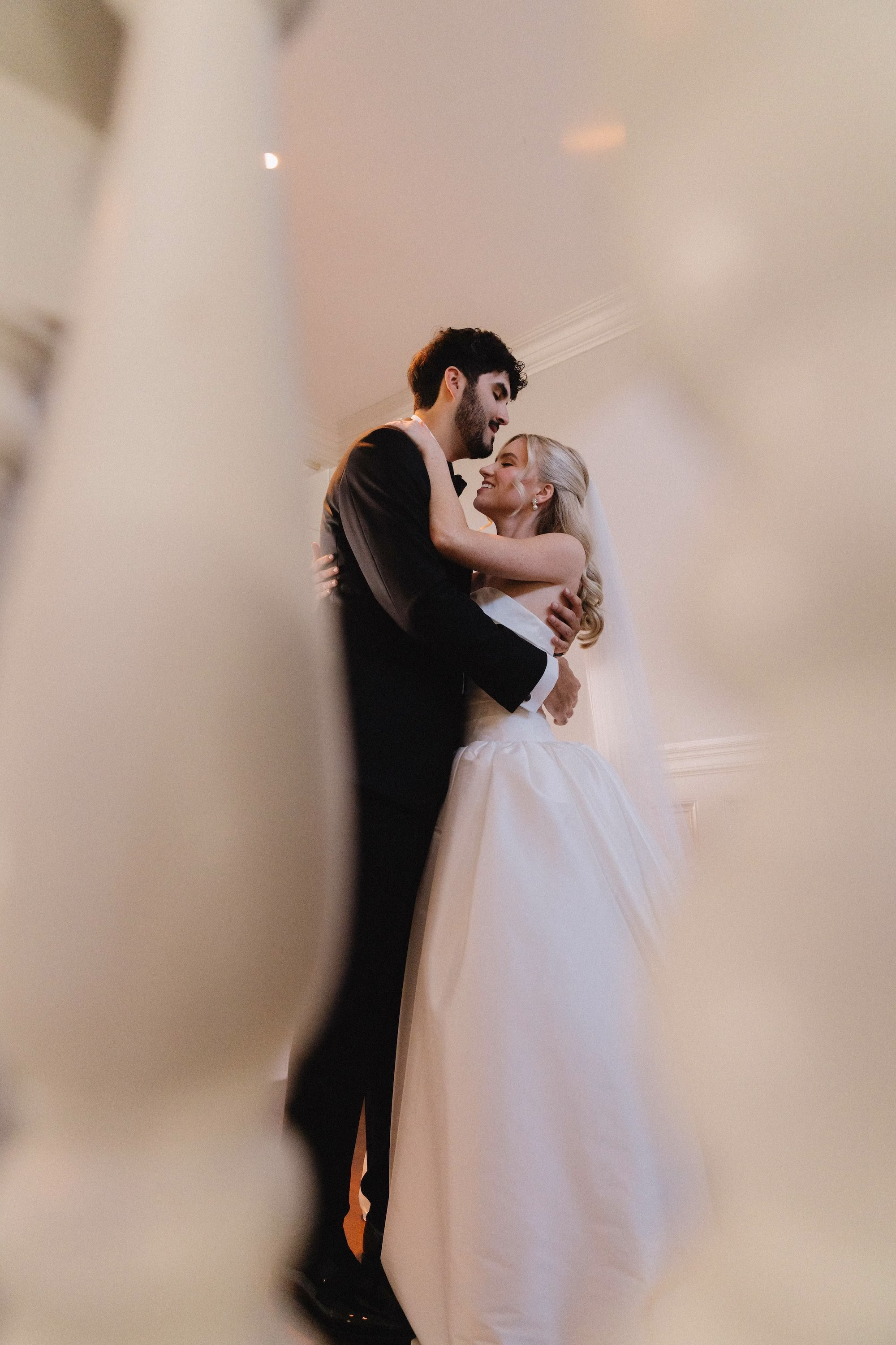 11Timeless Old Florida Green and White Wedding Inspiration - Timeless, Green and White Clearwater Wedding | The Belleview Inn Bride and Groom First Look Wedding Portrait
