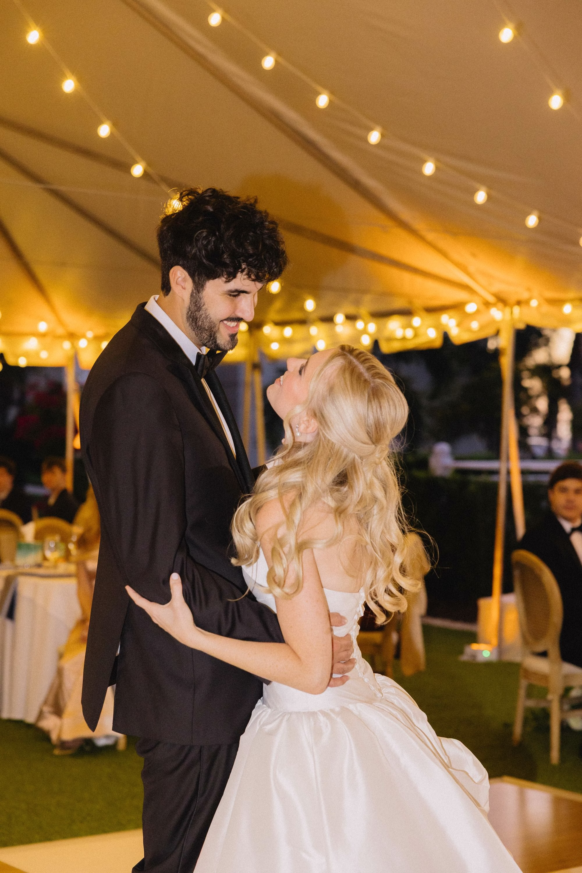 33Timeless Old Florida Green and White Wedding Inspiration - Timeless, Green and White Clearwater Wedding | The Belleview Inn Bride and Groom First Dance Wedding Portrait | Clearwater DJ Grant Hemond and Associates