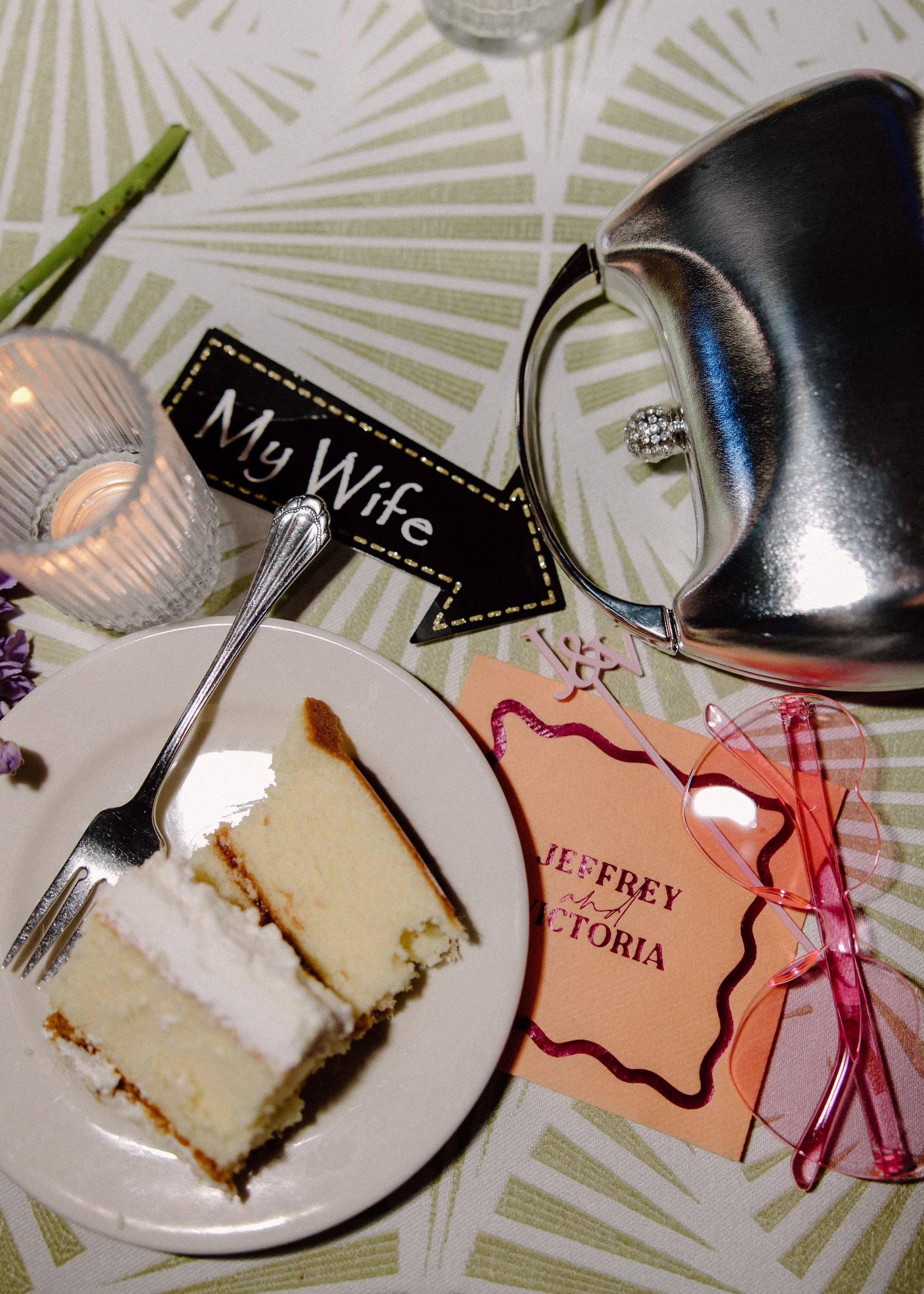 55Whimsical Pastel Spring Orange Yellow and Purple Wedding Inspiration - Whimsical, Colorful Waterfront Wedding | Tampa River Center Wedding Reception Accessories and Cake Wedding Portrait | Tampa Bay Planner Wilder Mind Events