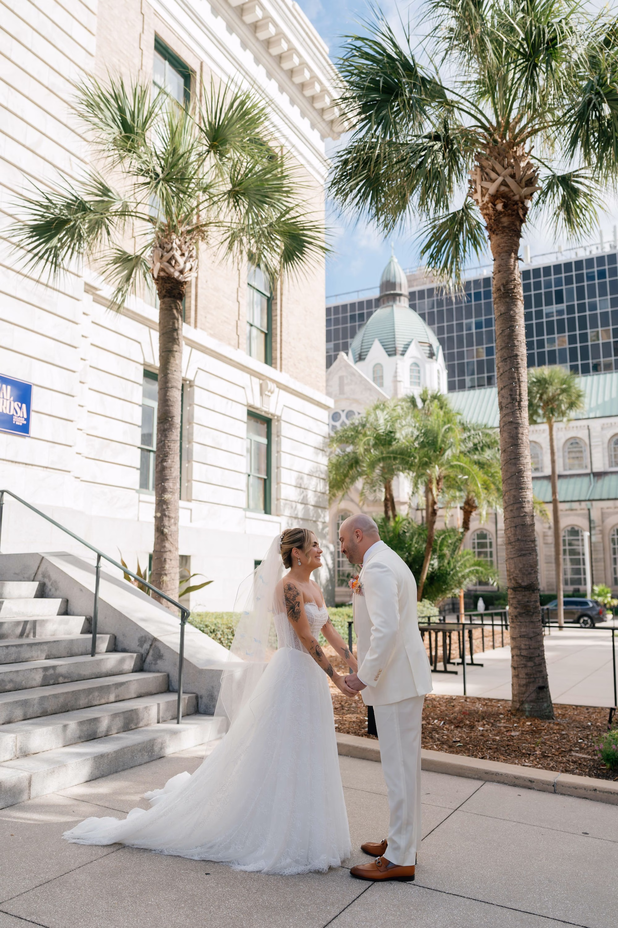 Bride and Groom Wedding Portrait | Tampa Bay Event Venue Le Meridien