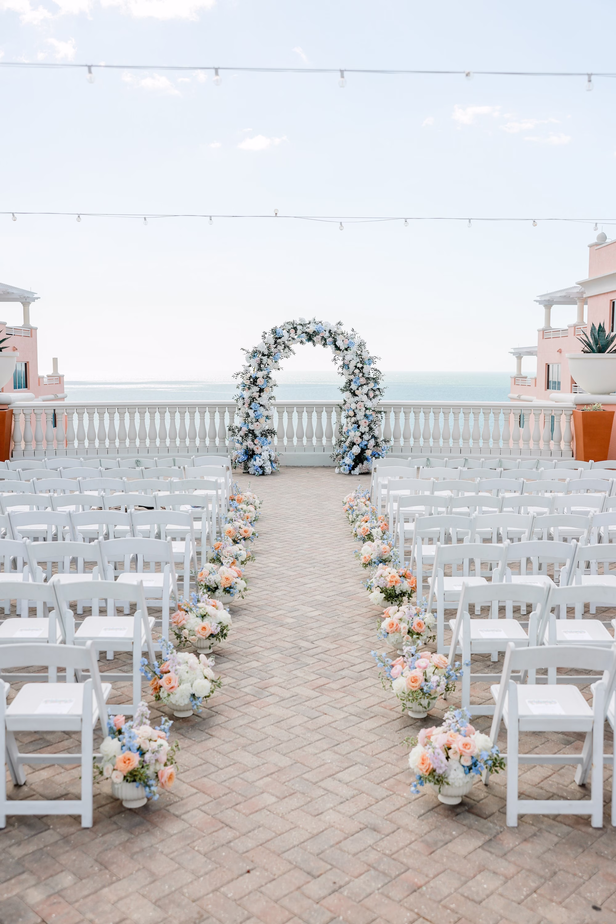 Whimsical Pastel Blue Wedding Ceremony Decor Ideas | Event Venue Hyatt Regency Clearwater Beach