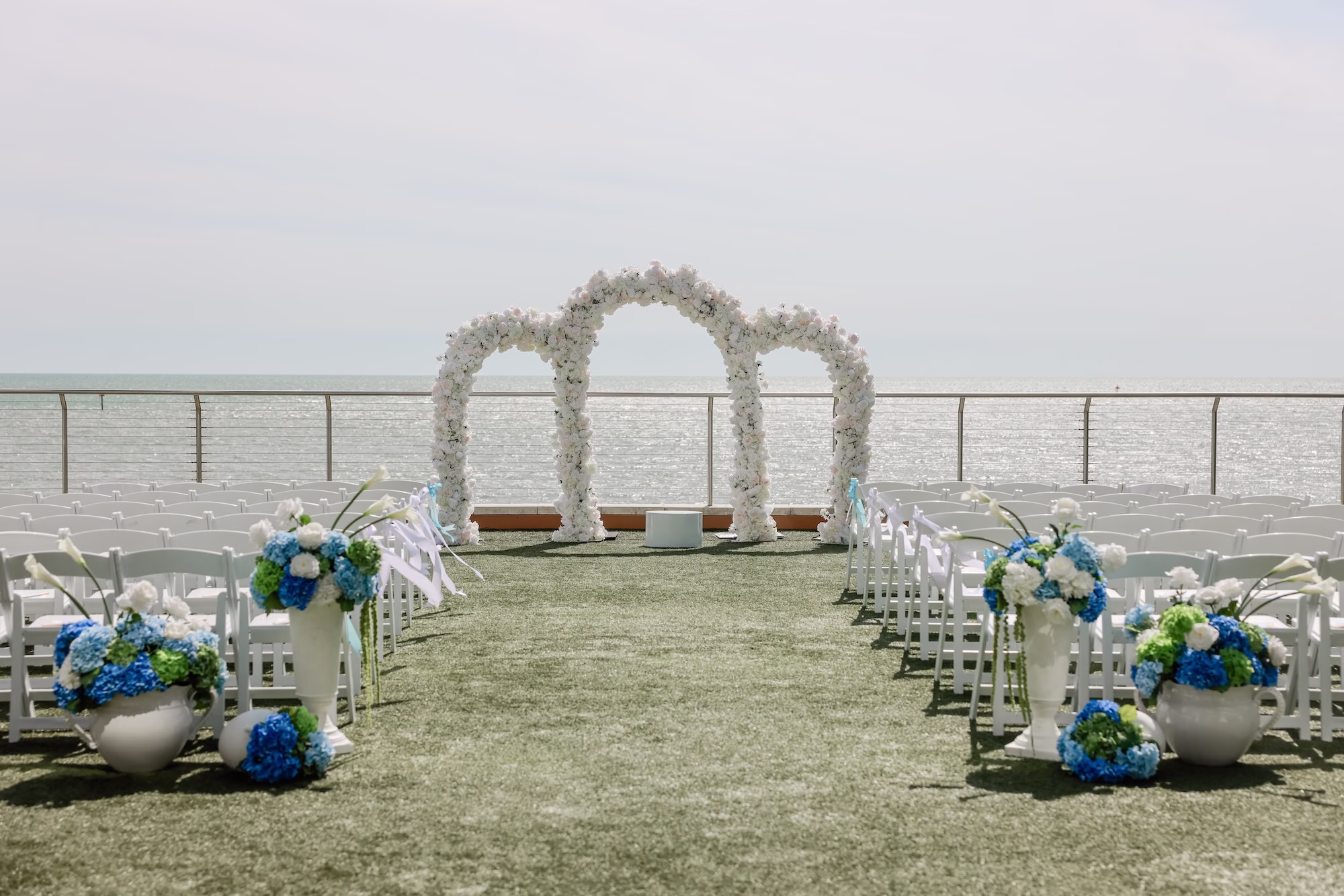 Elegant Blue Modern Coastal Wedding | Opal Sands Clearwater Beach
