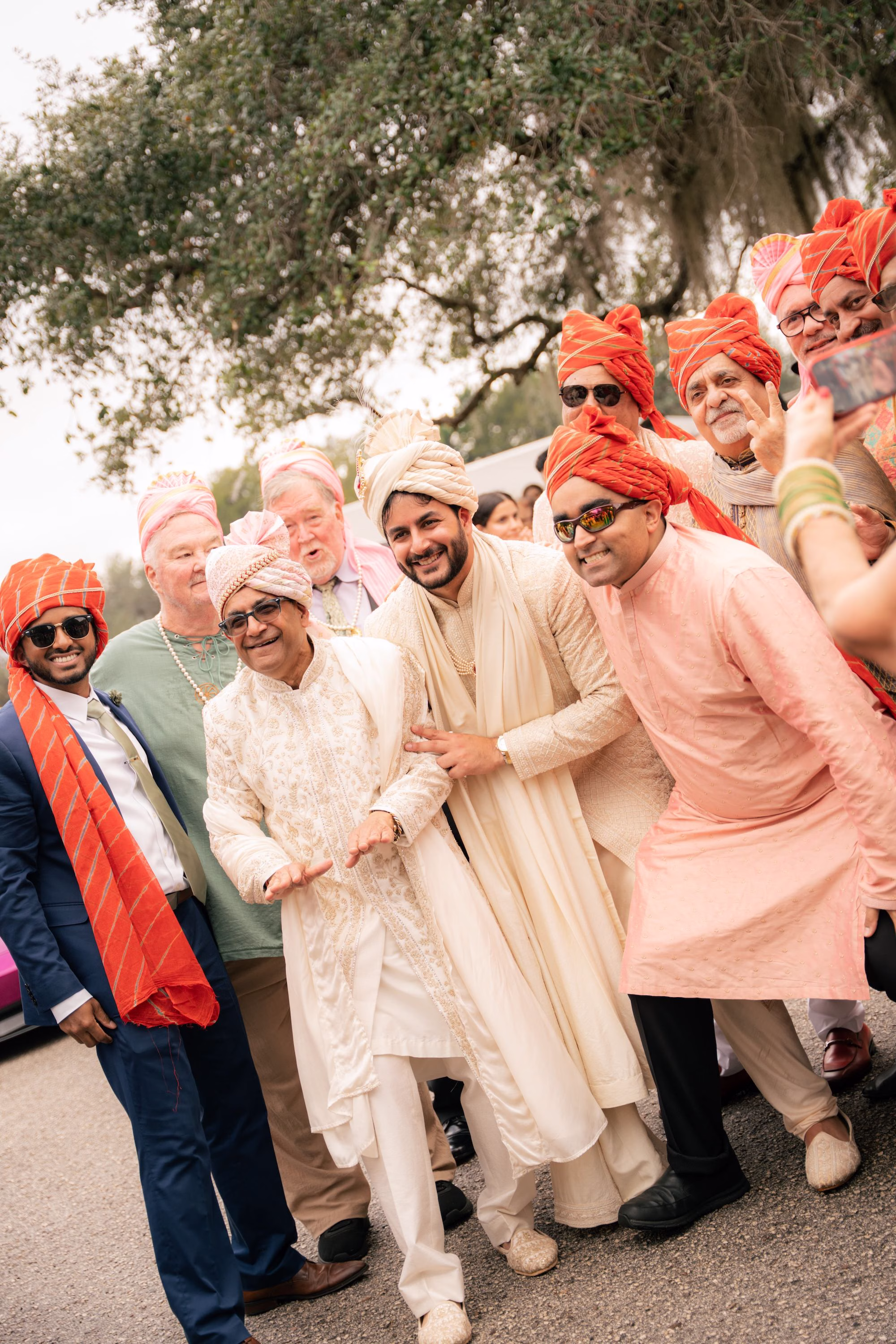 Groom with Family Haldi Wedding Ceremony Inspiration