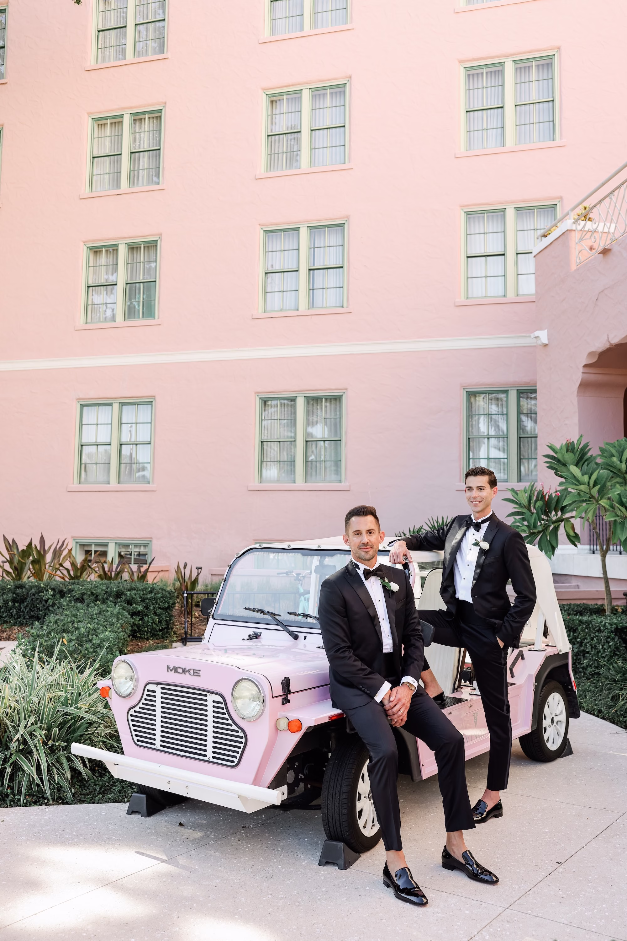 14Timeless White and Green Wedding Inspiration St Pete Venue The Vinoy - Chic Blush and White St. Pete Garden Wedding | The Vinoy Groom and Groom Wedding Portrait | St Pete Event Venue The Vinoy | Photographer Lifelong Photography Studio