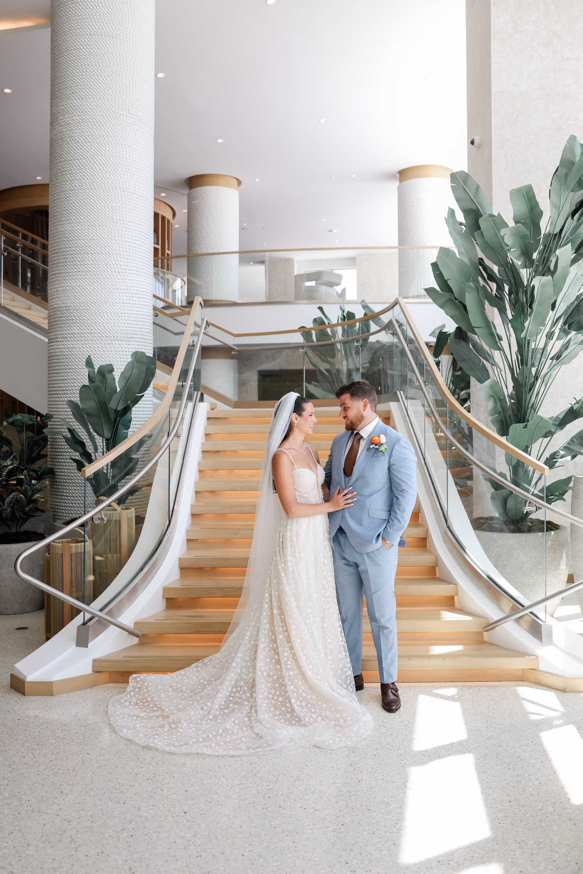14Tropical Pastel Florida Wedding Inspiration - Tropical, Pastel Outdoor Wedding | Opal Sands Clearwater Beach Bride and Groom Wedding Portrait | Clearwater Beach Photographer Lifelong Photography Studio