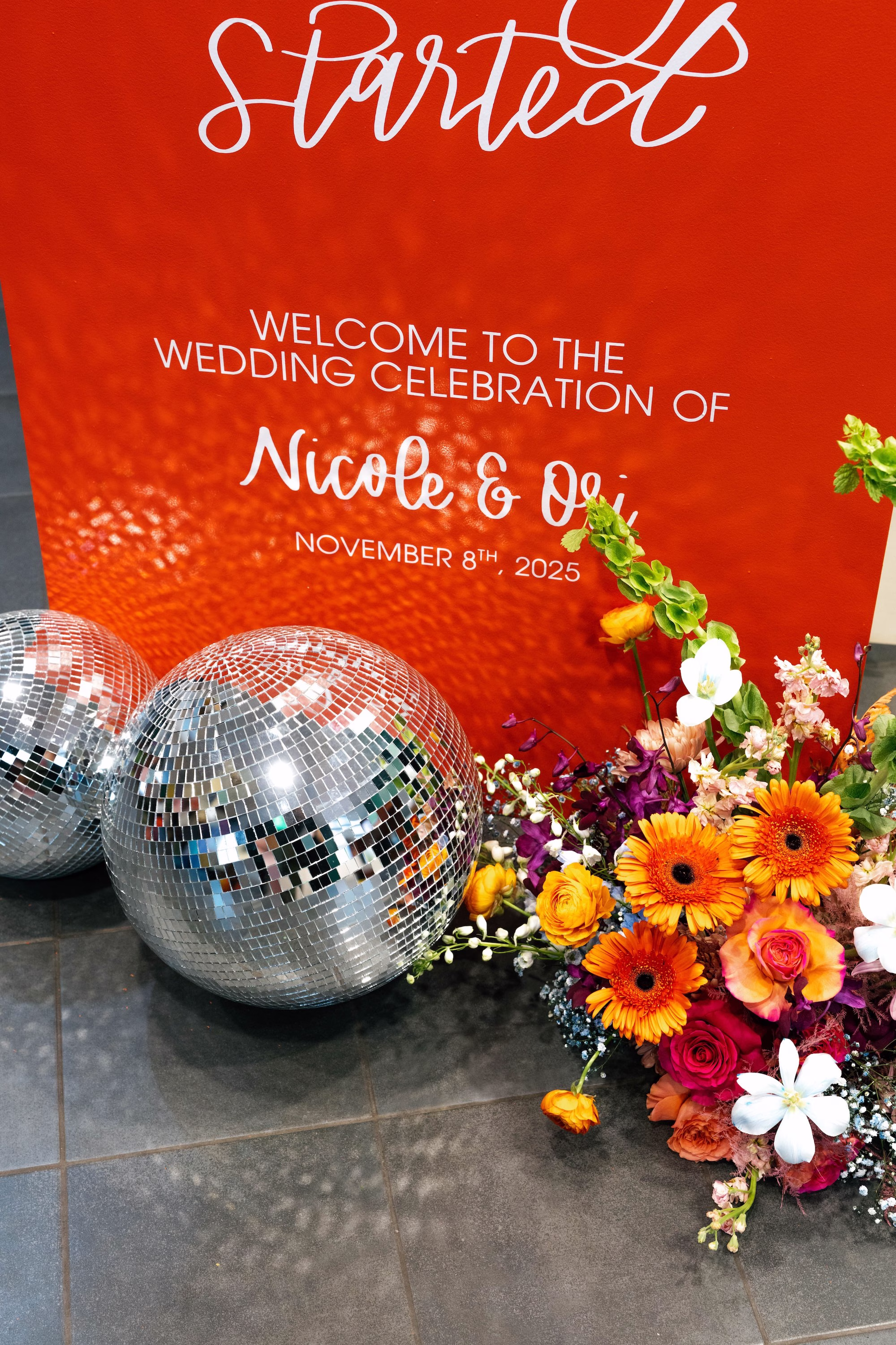 Whimsical Vibrant Wedding Ceremony Sign Decor Inspiration | Tampa Bay Signage madWOLFE Designs