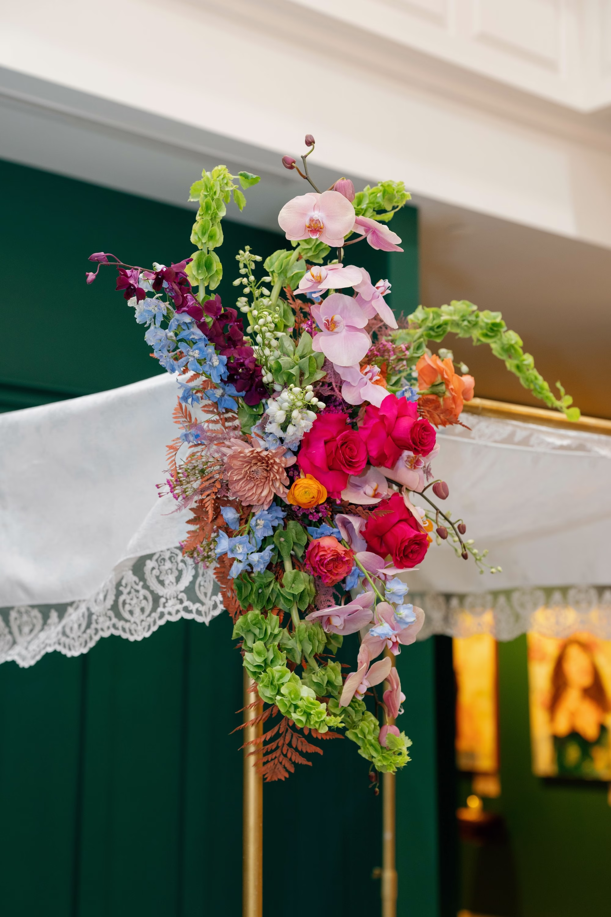 Whimsical Vibrant Wedding Ceremony Flower Decor Inspiration