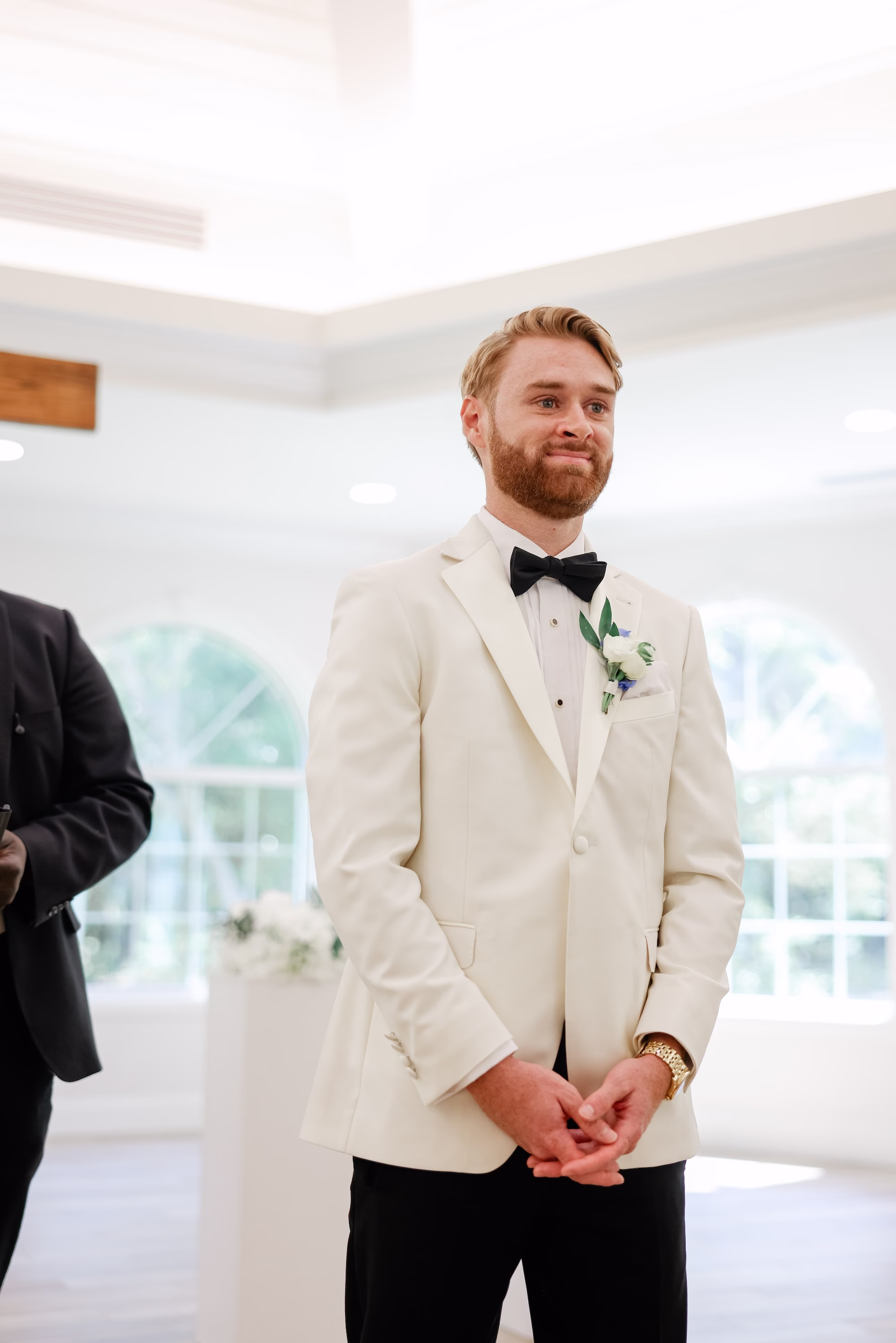 Groom's Reaction to Bride Walking Down Wedding Ceremony Aisle | Clearwater Photographer Lifelong Photography Studio | Content Creator Behind The Vows