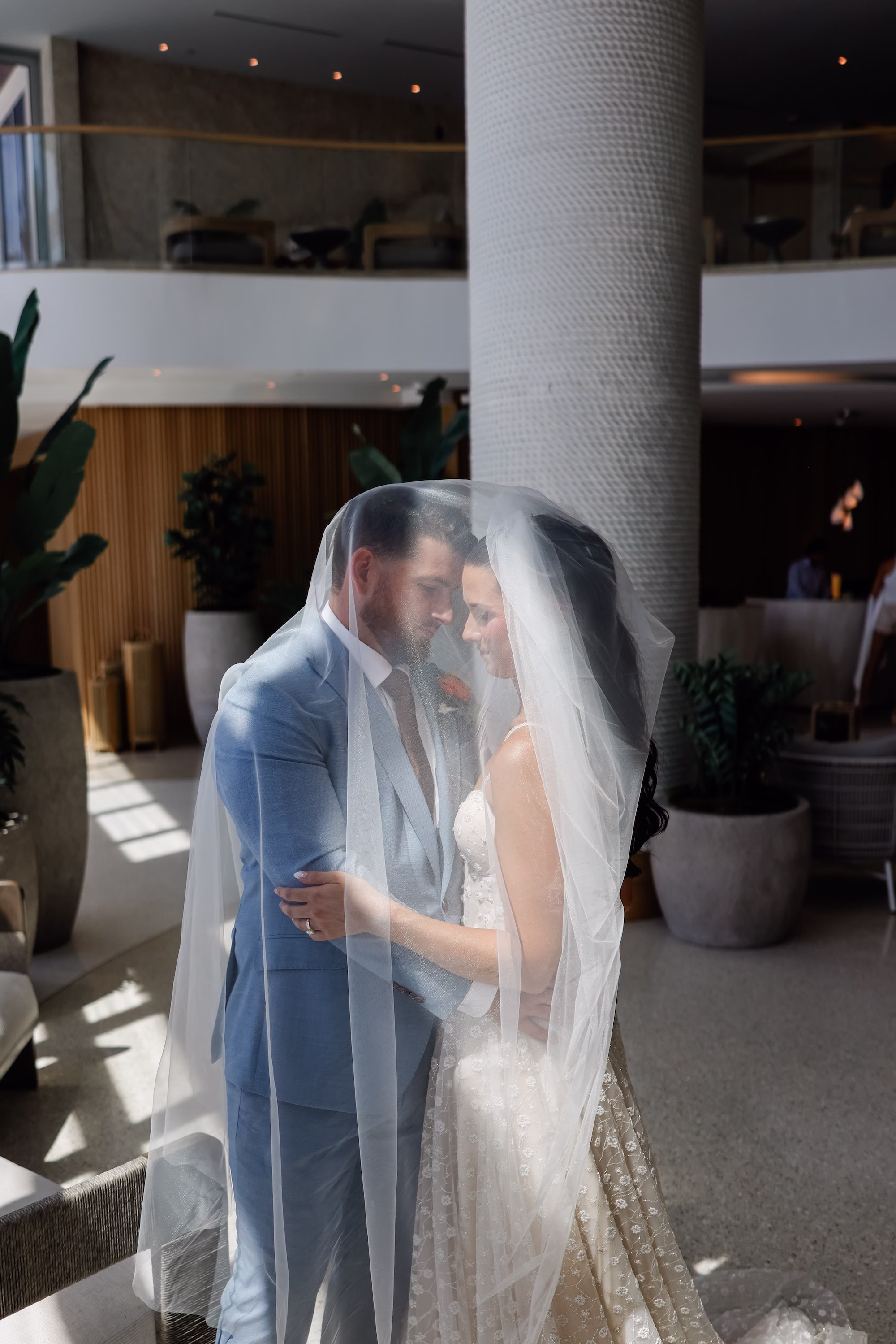 18Tropical Pastel Florida Wedding Inspiration - Tropical, Pastel Outdoor Wedding | Opal Sands Clearwater Beach Bride and Groom Wedding Portrait | Clearwater Beach Photographer Lifelong Photography Studio