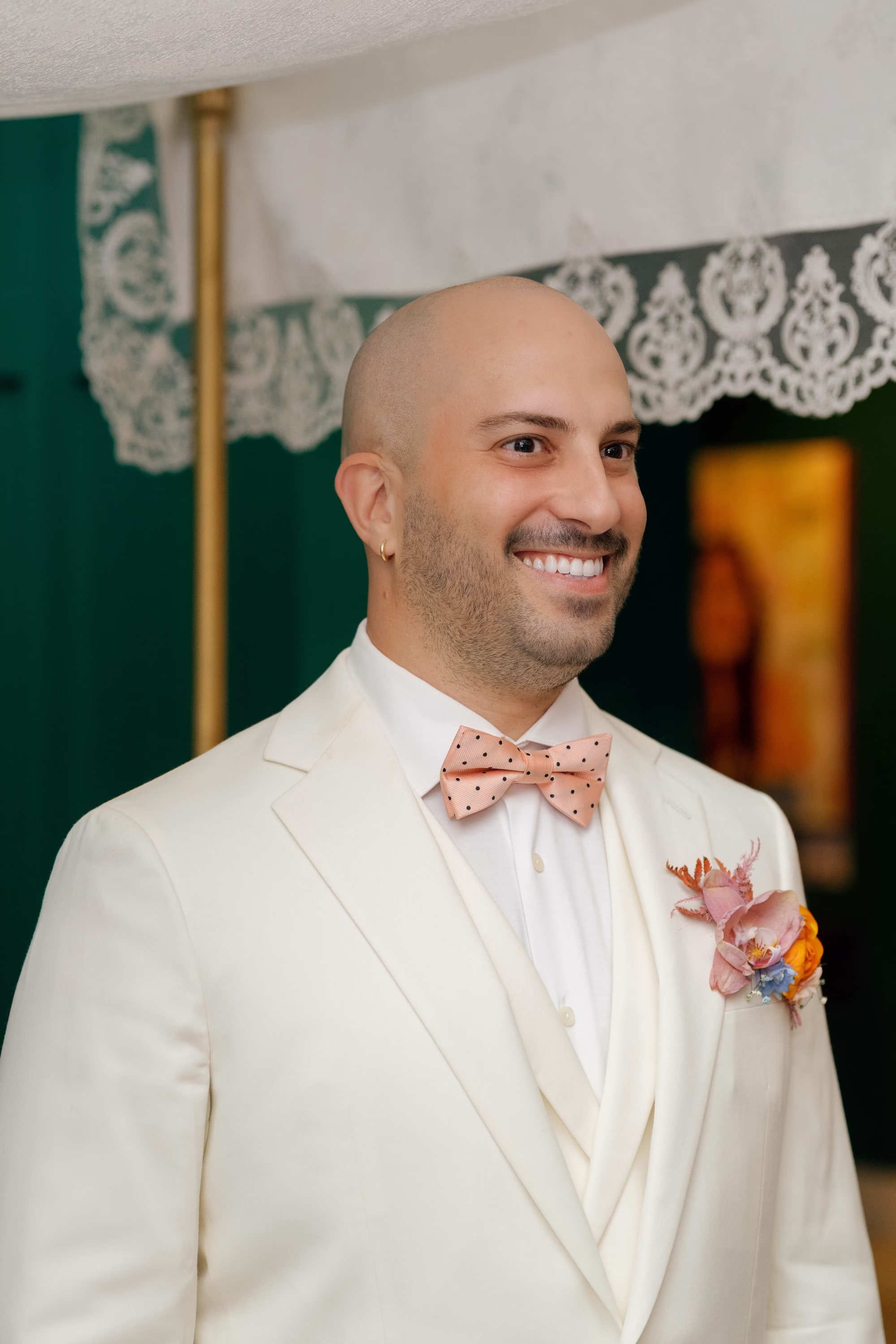 Groom's Reaction to Bride Walking Down Wedding Aisle