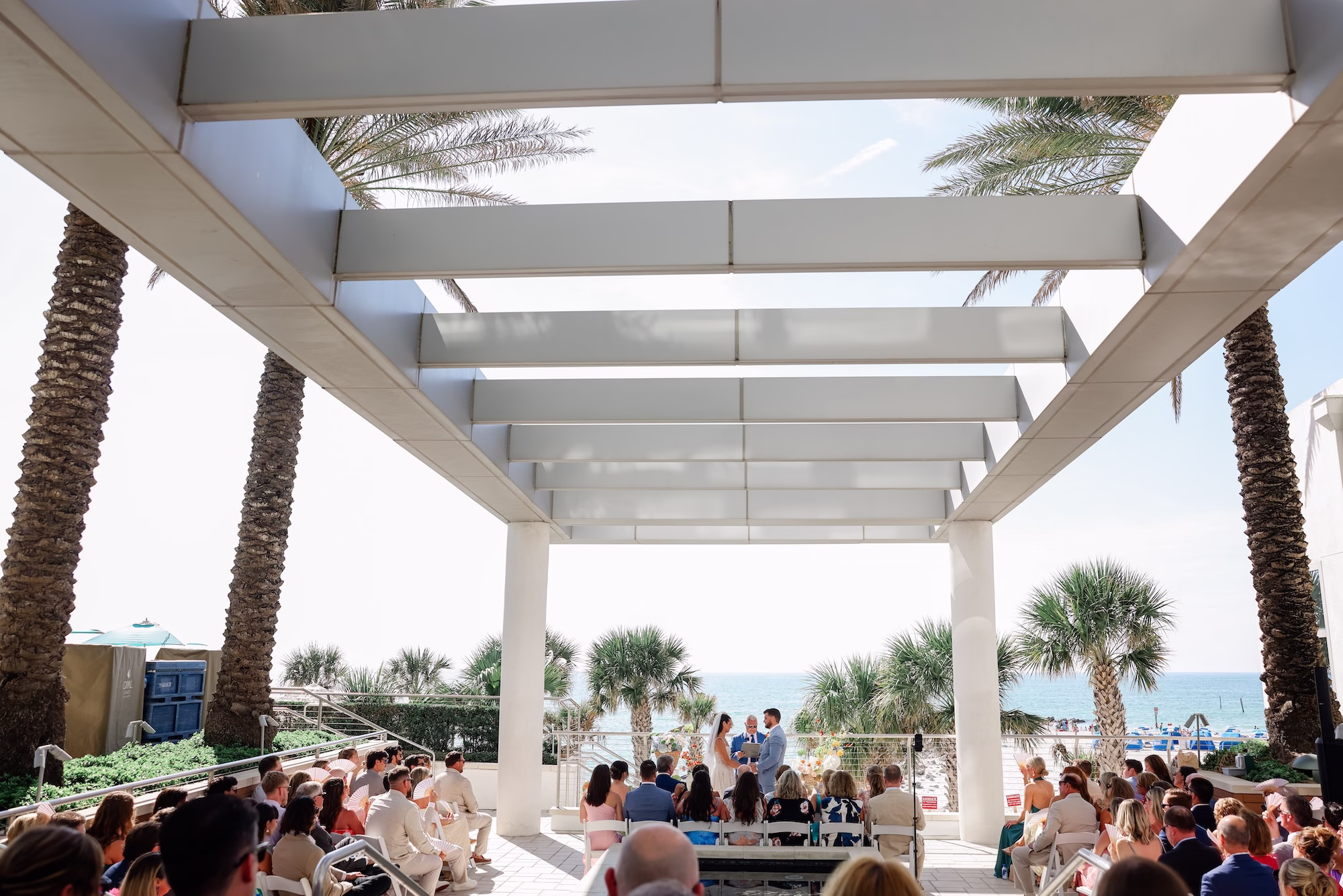 Tropical, Pastel Outdoor Wedding | Opal Sands Clearwater Beach