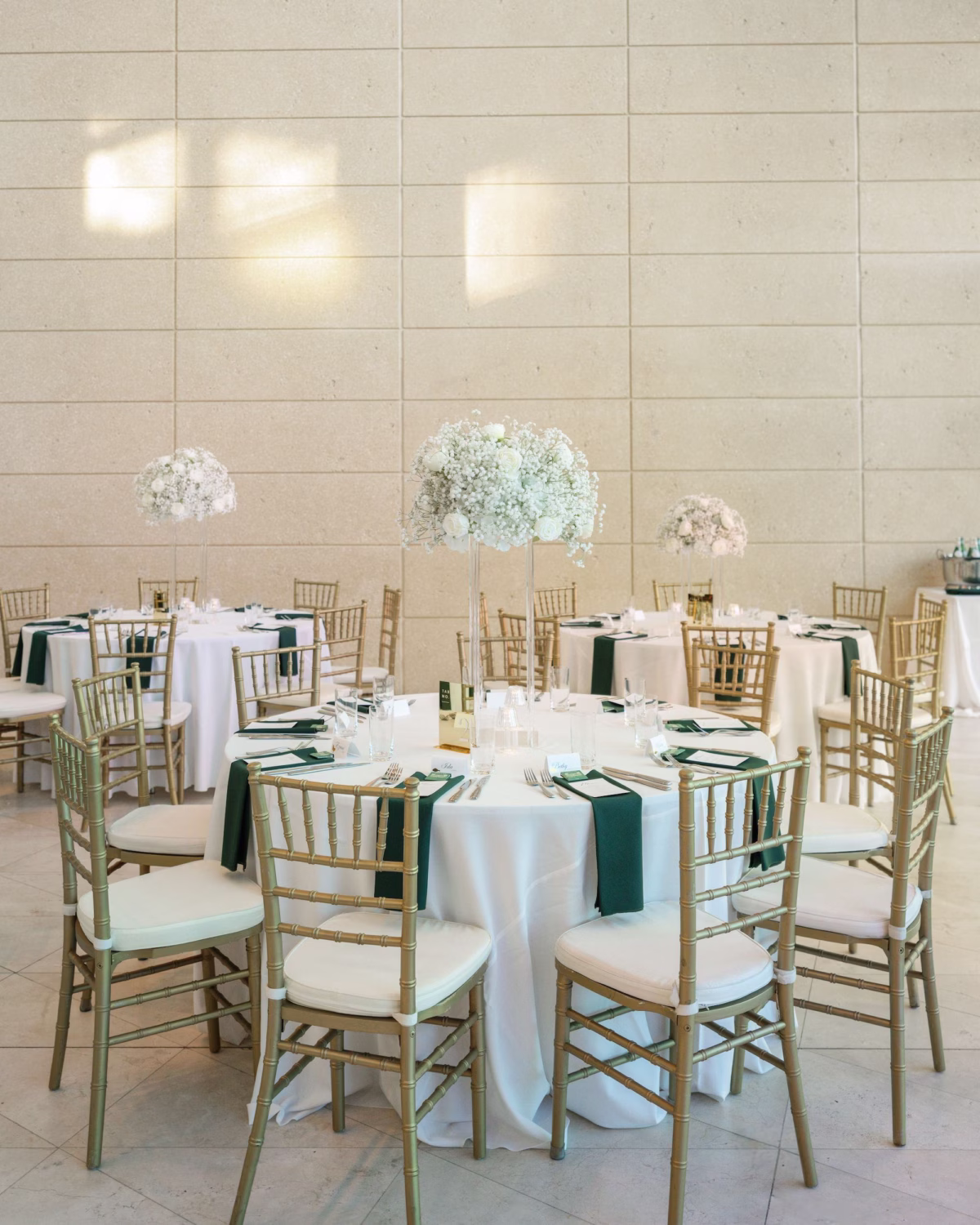 White and Green Indian Wedding Reception Decor Ideas