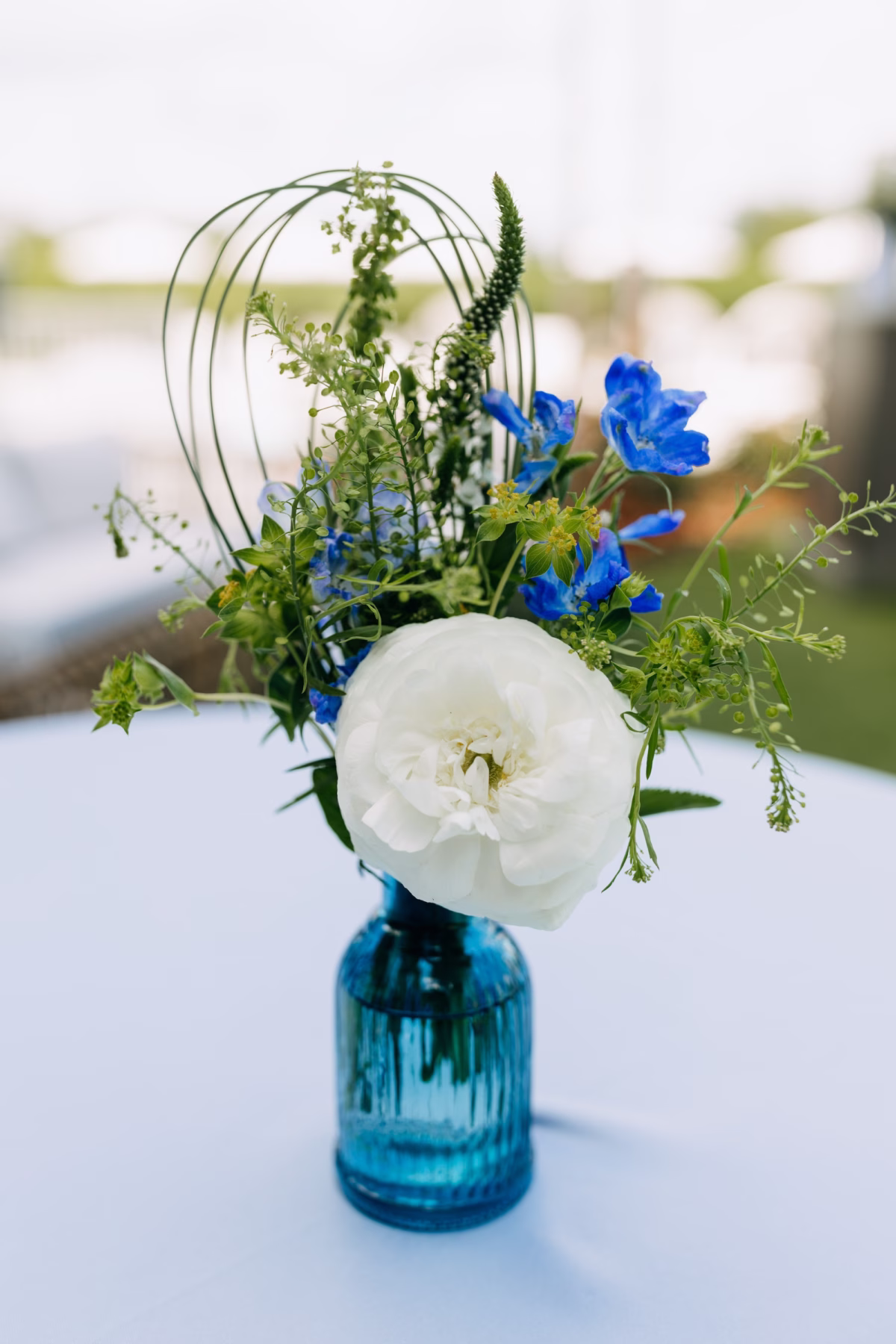 33Modern Blue Coastal Wedding Inspiration - Coastal Dusty Blue Waterfront Wedding Inspiration | Grand Hyatt Tampa Bay White and Blue Flower Decor Ideas | Tampa Bay Florist La Maison des Fleurs