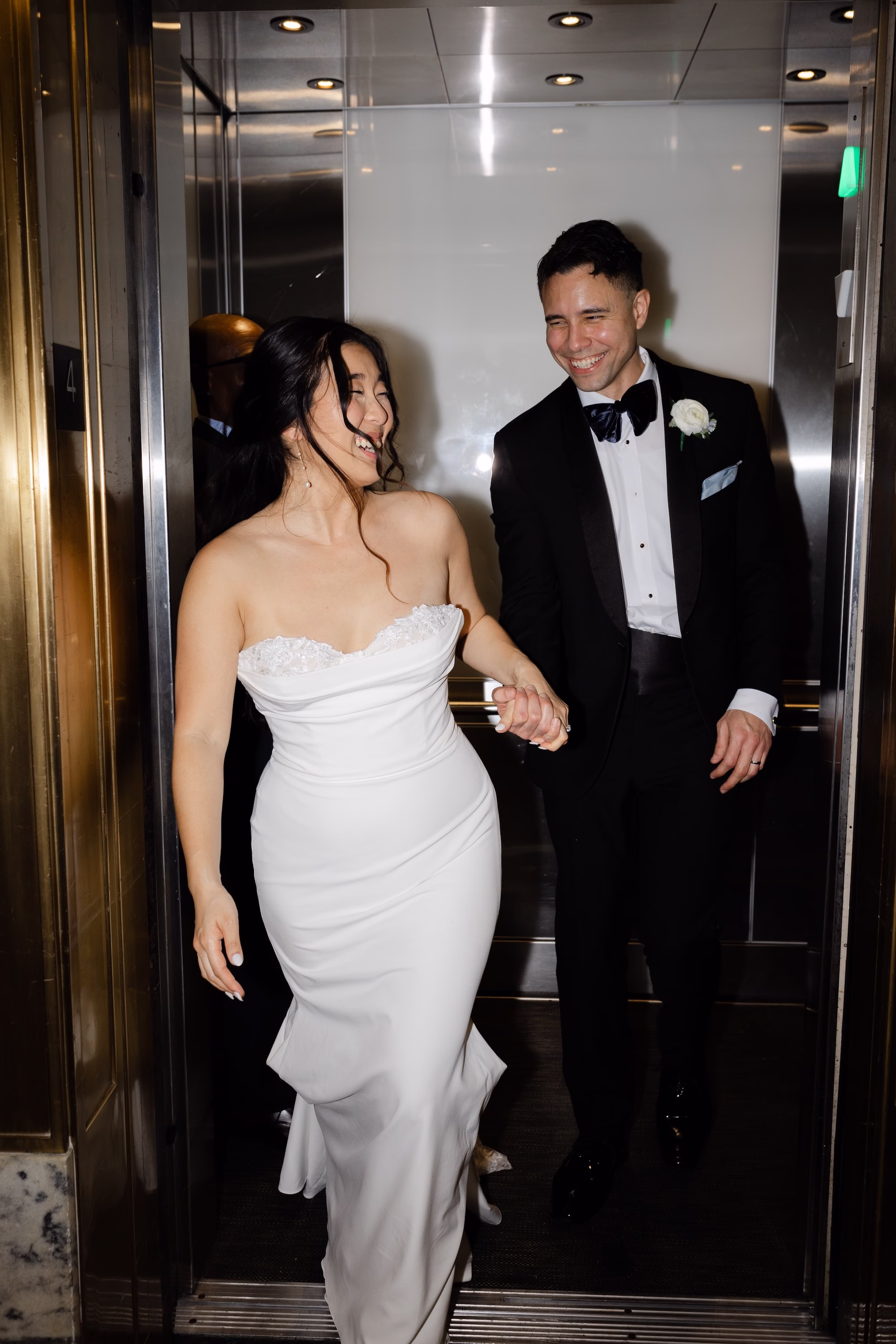 34Elegant Dusty Blue and Gold Wedding Inspiration - Elegant, Dusty Blue and Gold Downtown Tampa Wedding | Le Méridien Tampa Bride and Groom Wedding Portrait