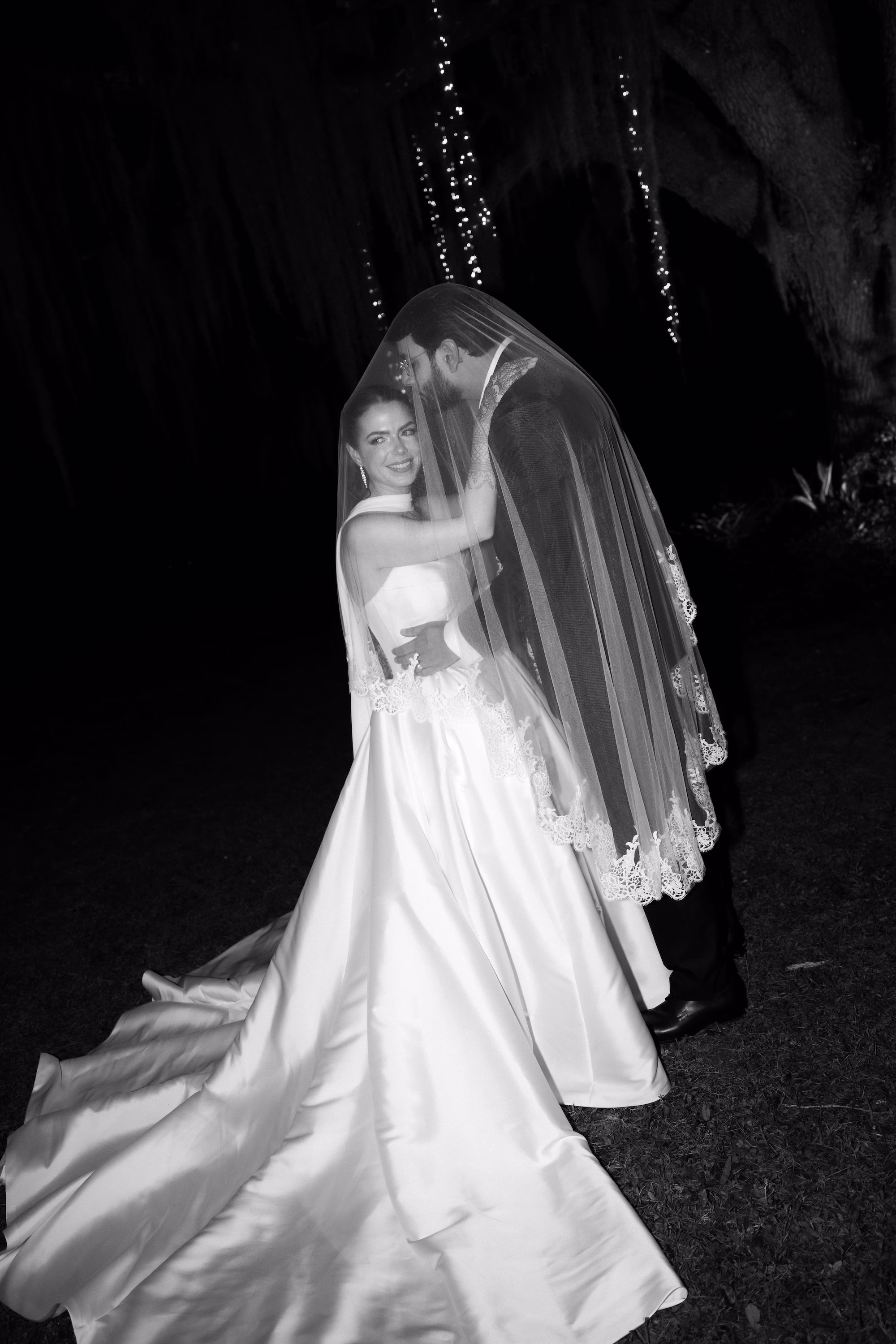 Bride and Groom Wedding Portrait | White Wedding Dress Inspiration | Tampa Boutique Truly Forever Bridal