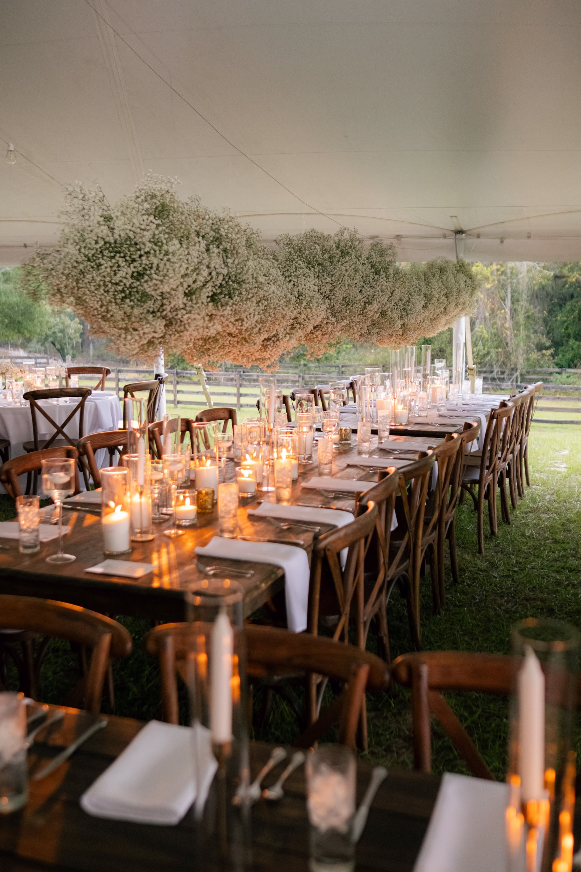 Timeless White Indian Fusion Tented Wedding Reception Decor Ideas | Brooksville Planner Coastal Coordinating