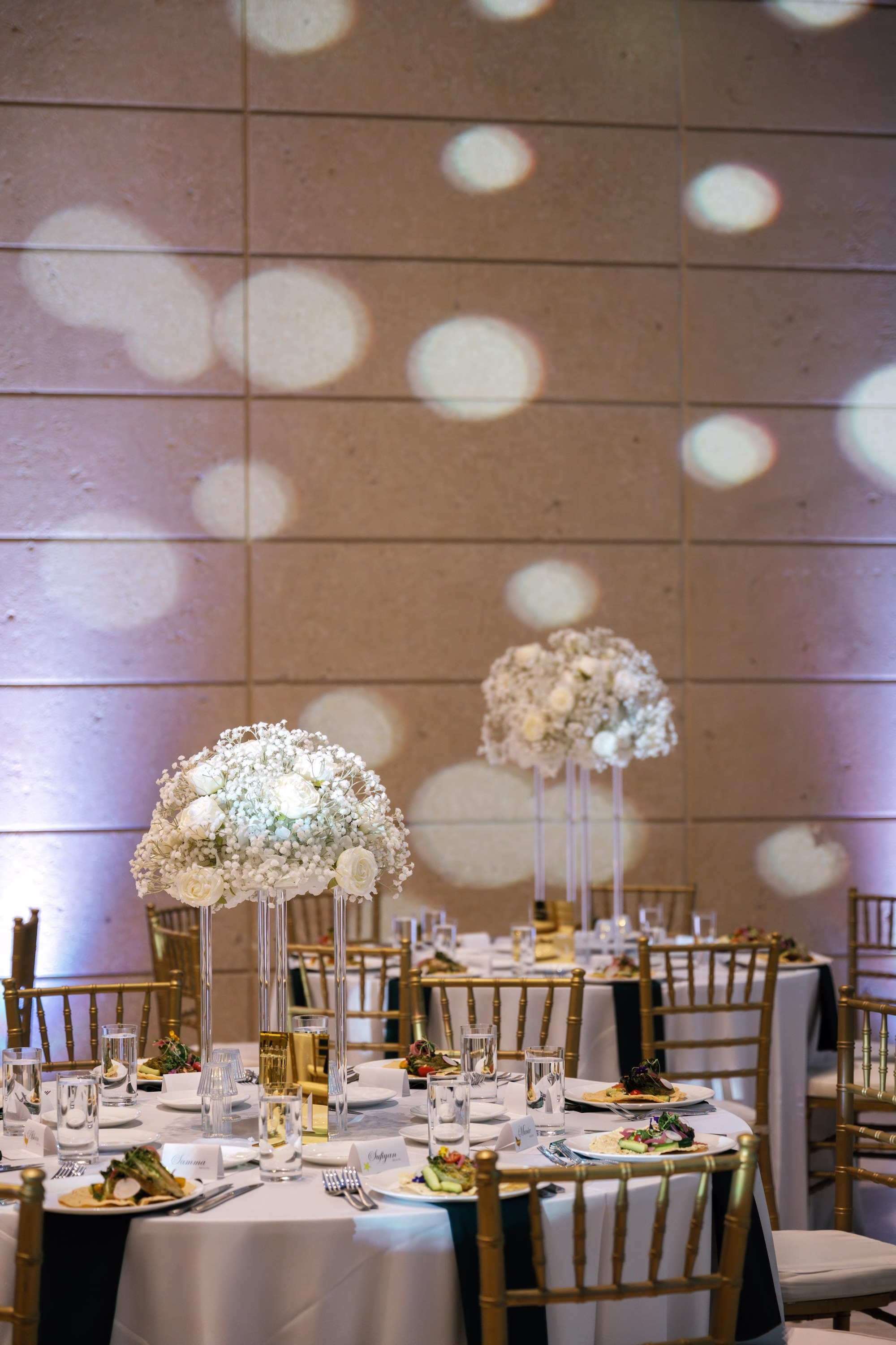 White and Green Indian Wedding Reception Decor Ideas