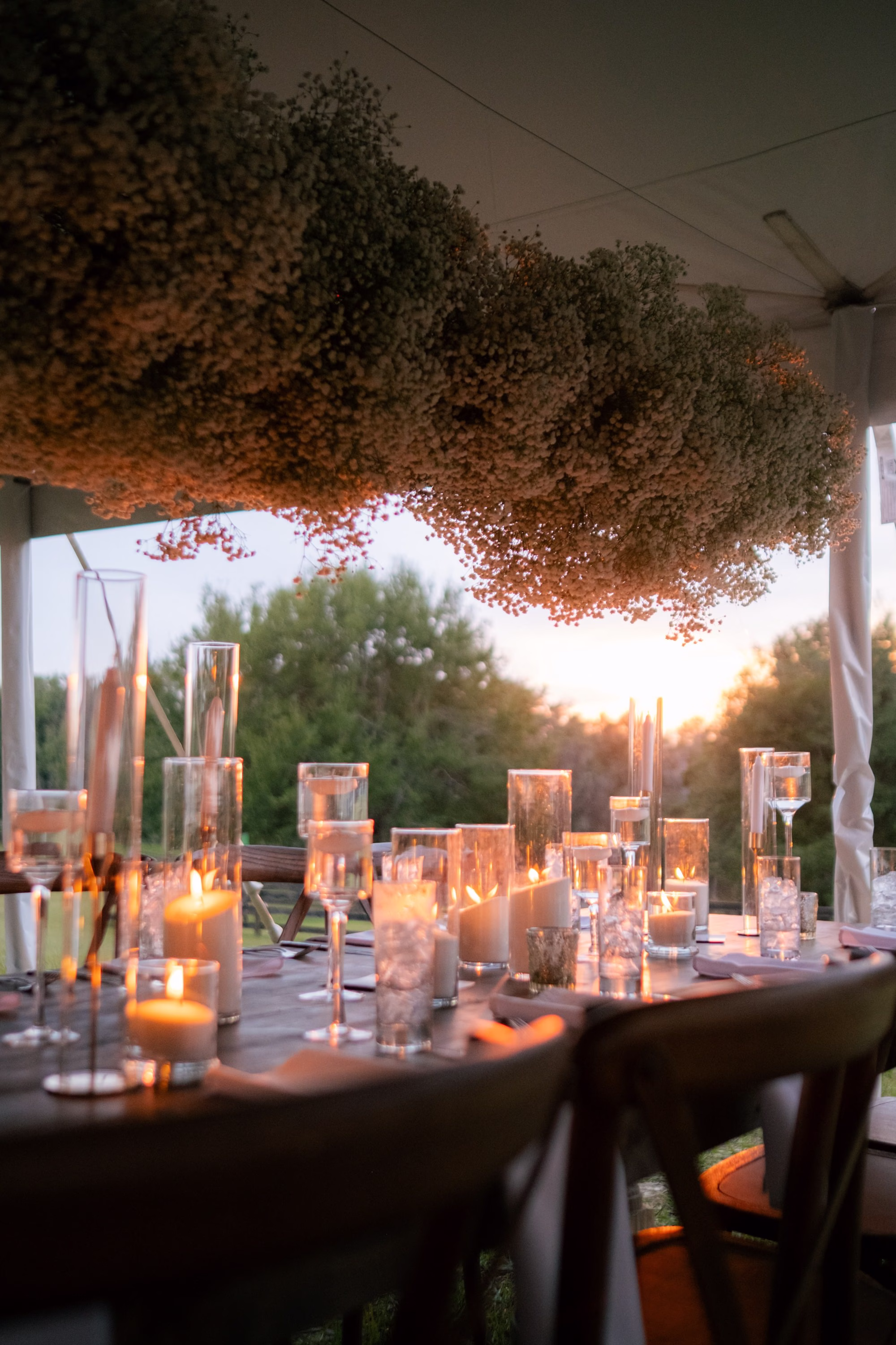 Timeless White Indian Fusion Tented Wedding Reception Decor Ideas