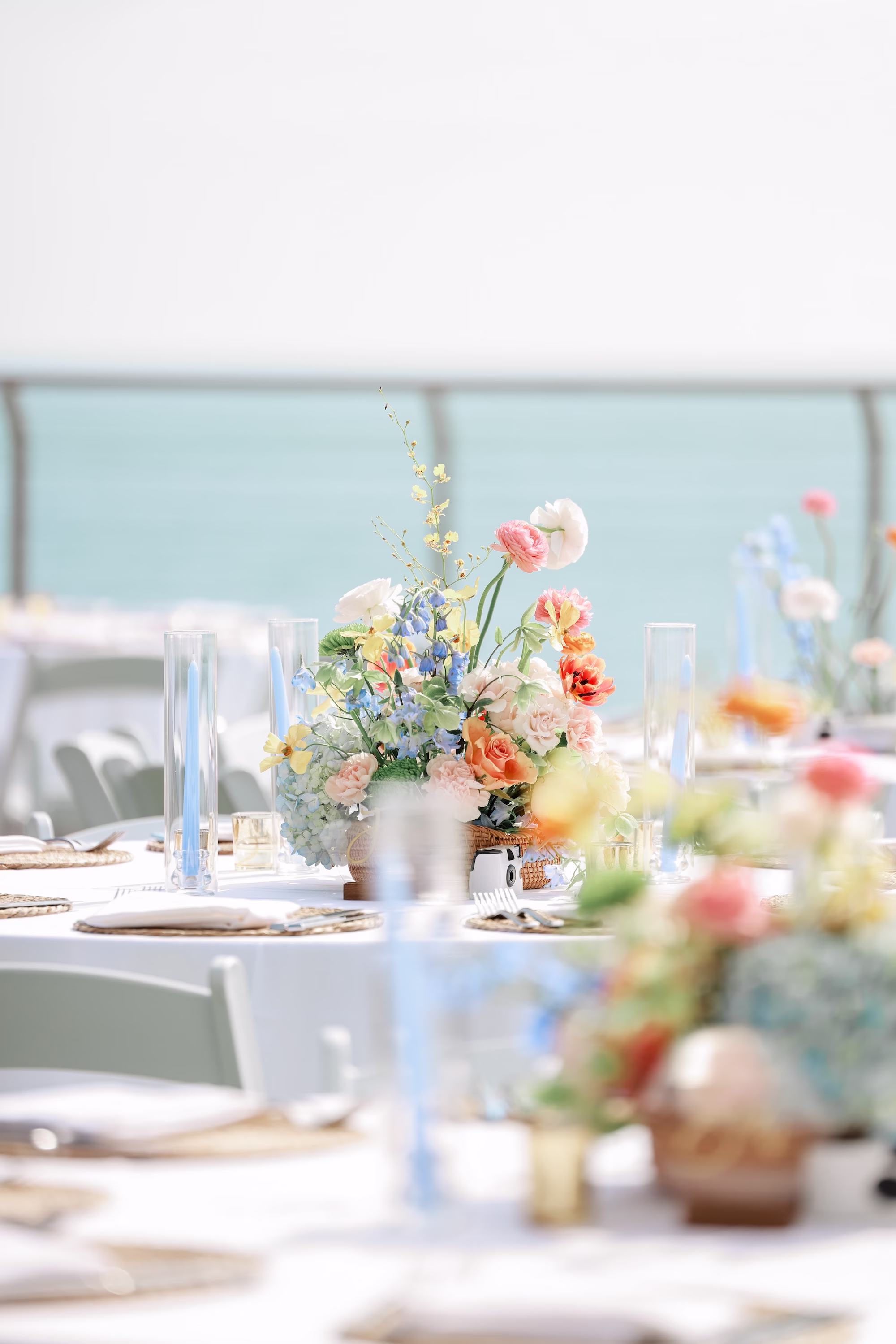 39Tropical Pastel Florida Wedding Inspiration - Tropical, Pastel Outdoor Wedding | Opal Sands Clearwater Beach Tropica Pastel Florida Wedding Reception Centerpiece Decor Inspiration