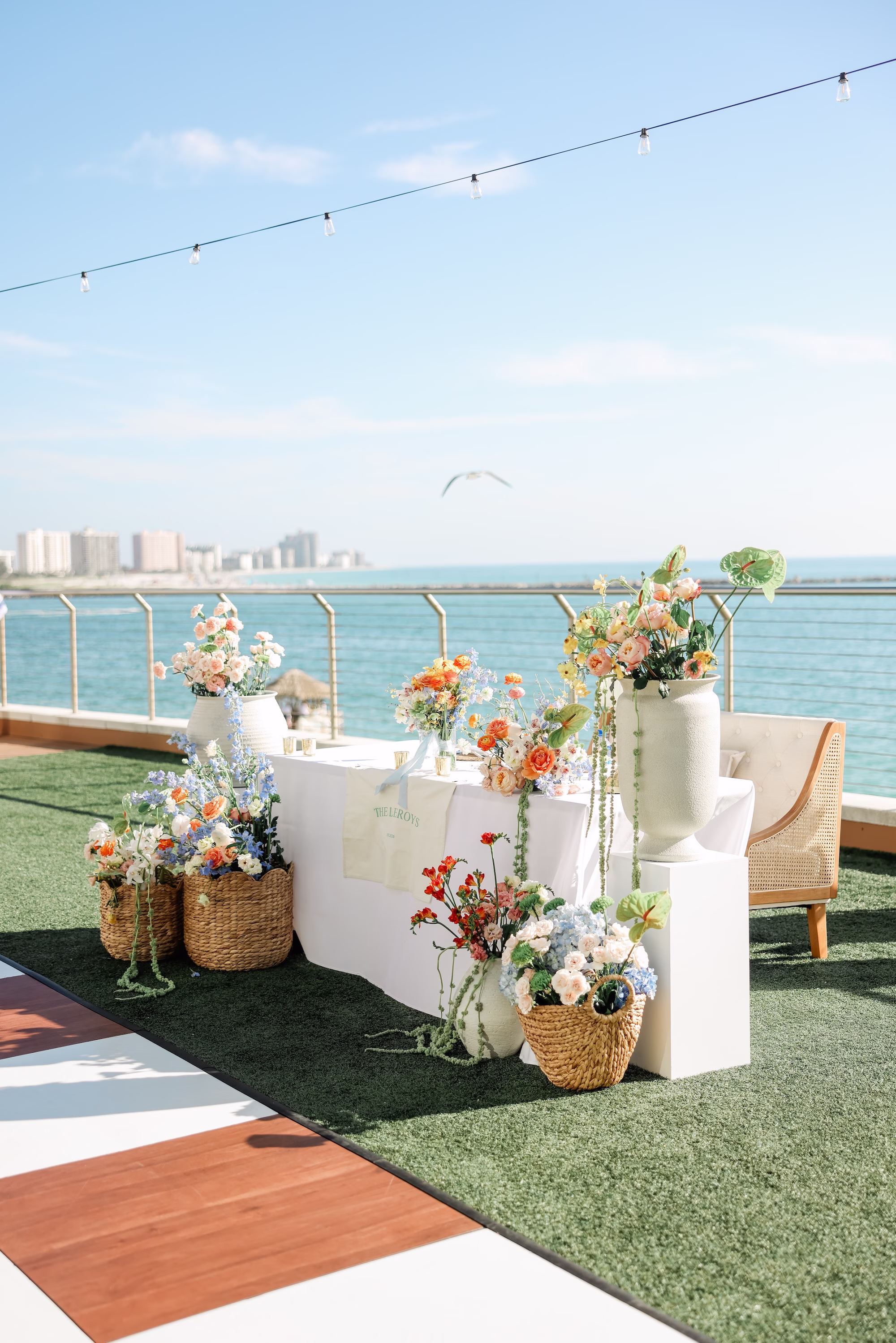 47Tropical Pastel Florida Wedding Inspiration - Tropical, Pastel Outdoor Wedding | Opal Sands Clearwater Beach Tropical Pastel Florida Wedding Reception Sweetheart Table Decor Inspiration