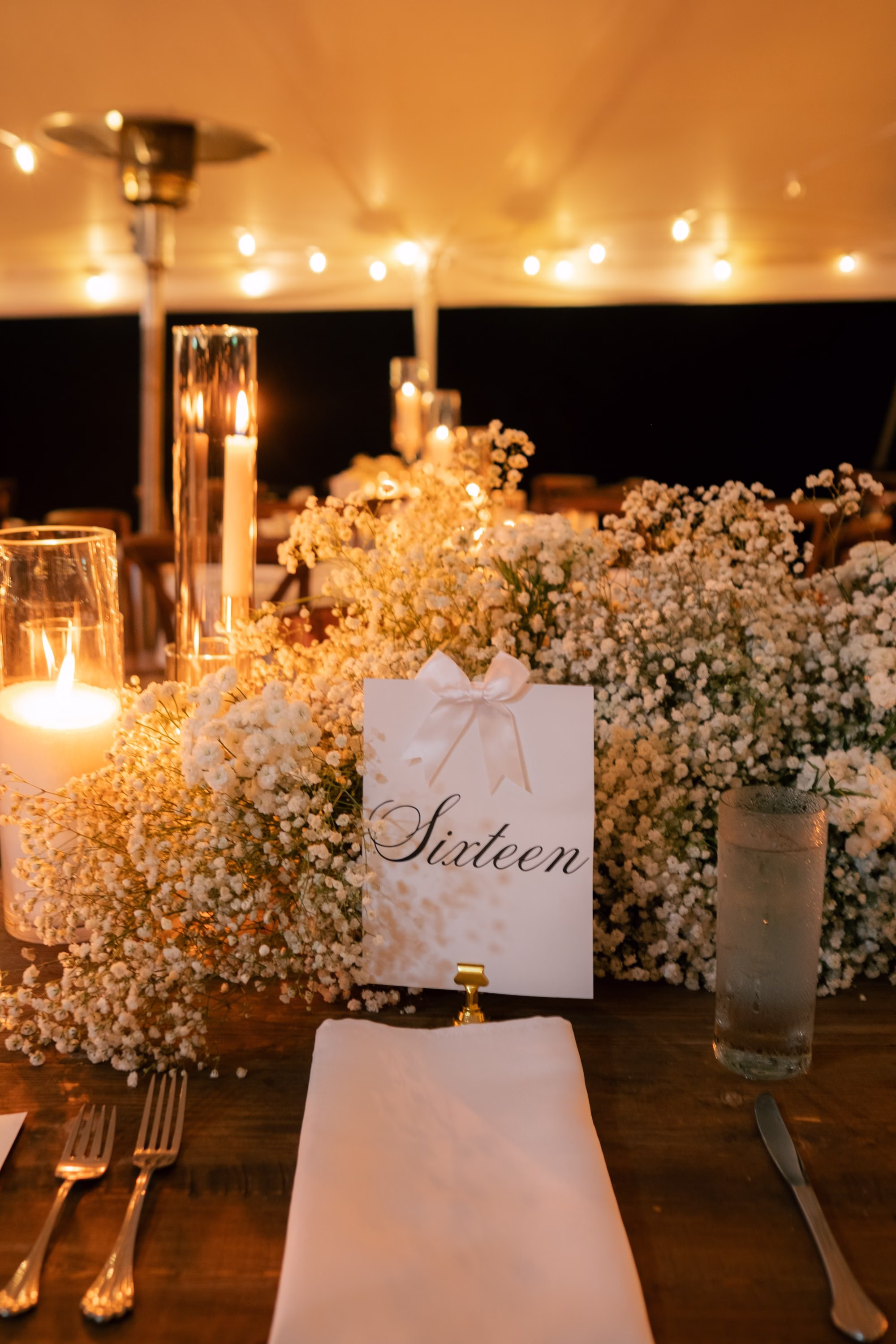 Timeless White Indian Fusion Tented Wedding Reception Table Number Decor Inspiration