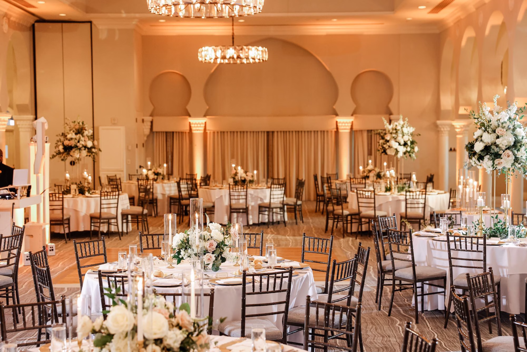 49Timeless White and Green Wedding Inspiration St Pete Venue The Vinoy - Chic Blush and White St. Pete Garden Wedding | The Vinoy Timeless White and Green Wedding Reception Decor Inspiration | St Pete Planner Coastal Coordinating | Event Venue The Vinoy