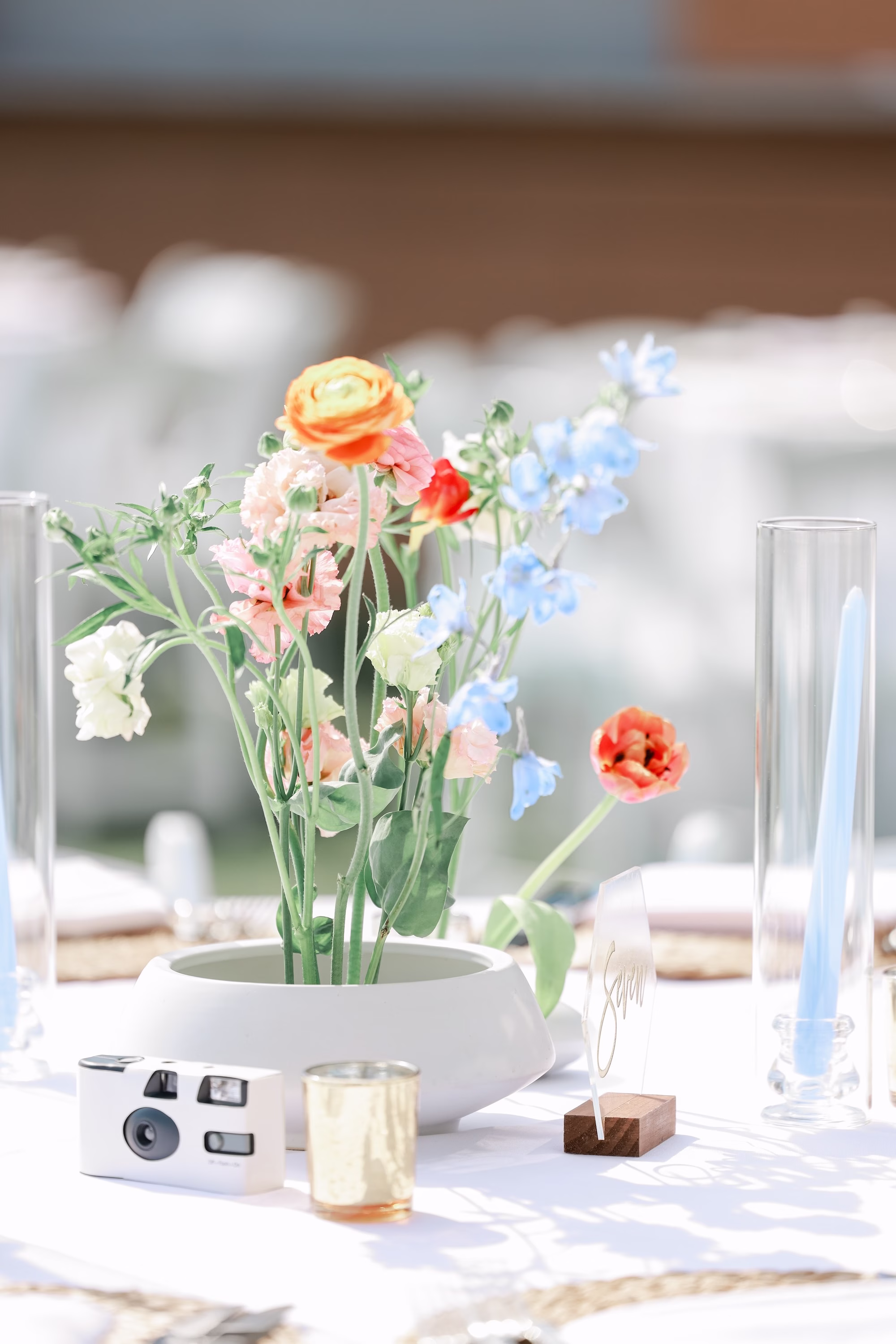51Tropical Pastel Florida Wedding Inspiration - Tropical, Pastel Outdoor Wedding | Opal Sands Clearwater Beach Tropical Pastel Florida Wedding Reception Centerpiece Decor Inspiration